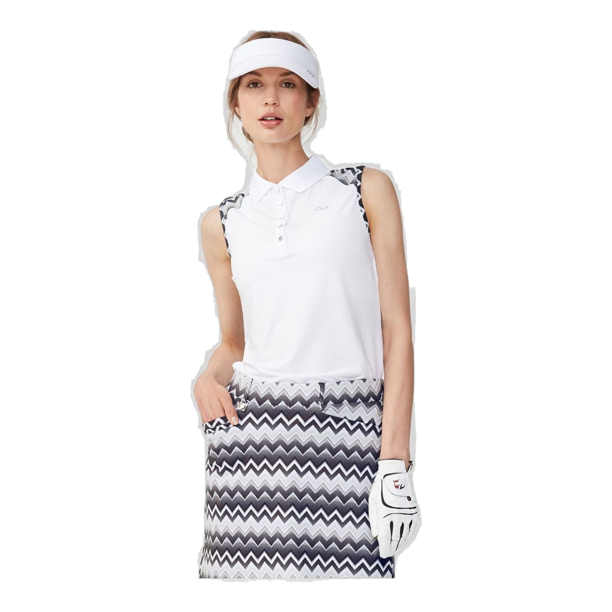 Röhnisch Element SL Polo Zigzag Sand Damen