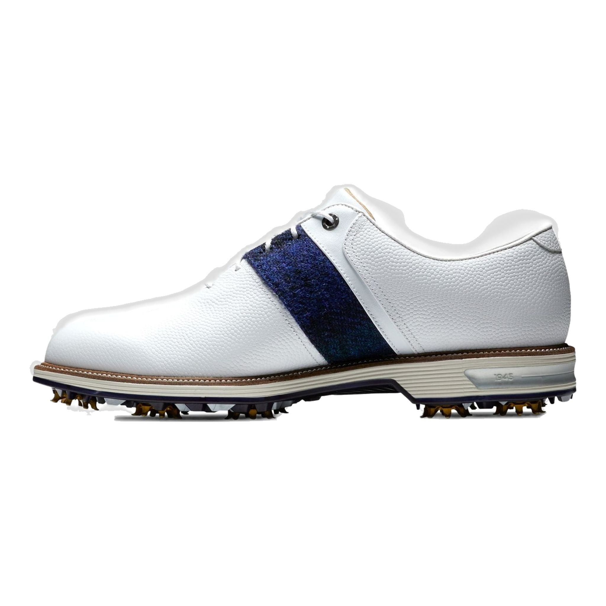Footjoy DJ Premiere Weiß/Blau/Grün Harris Tweed Golfschuhe Herren