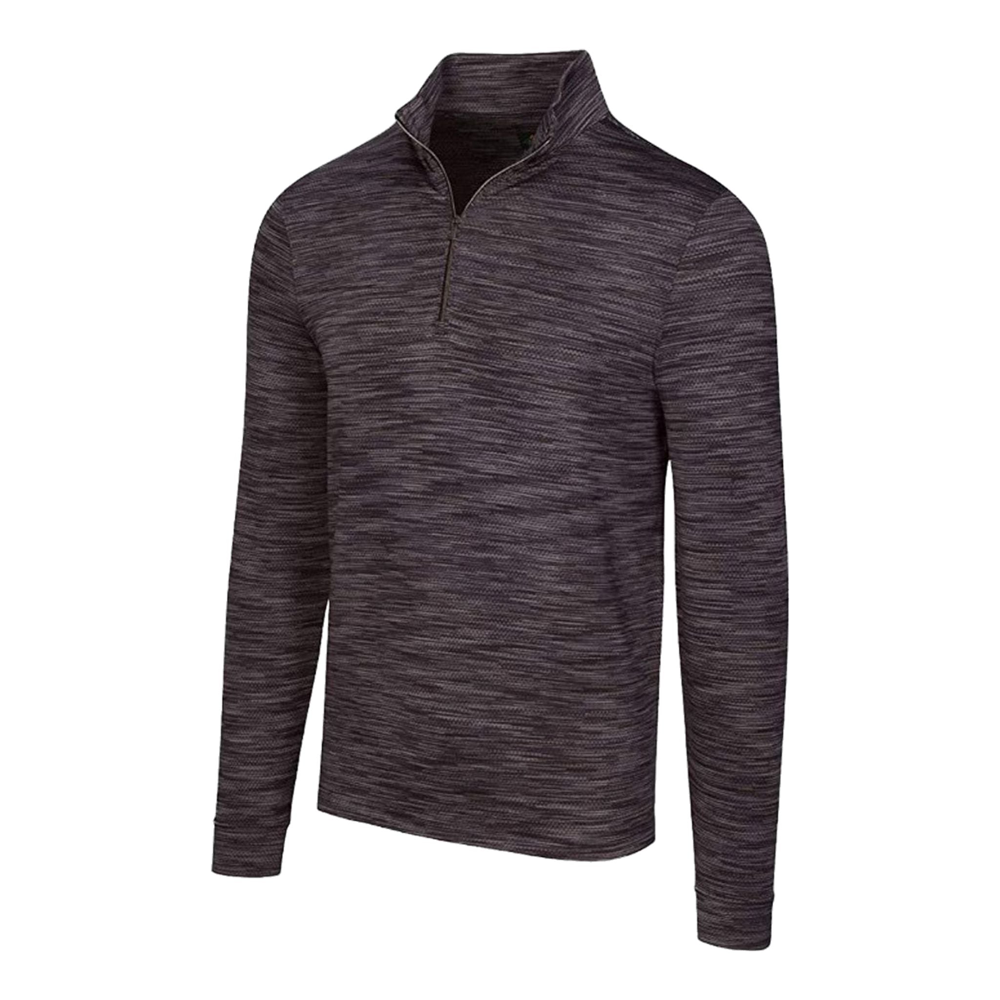 Greg Norman Heathered Mesh 1/4 Zip Langarm Pullover Herren