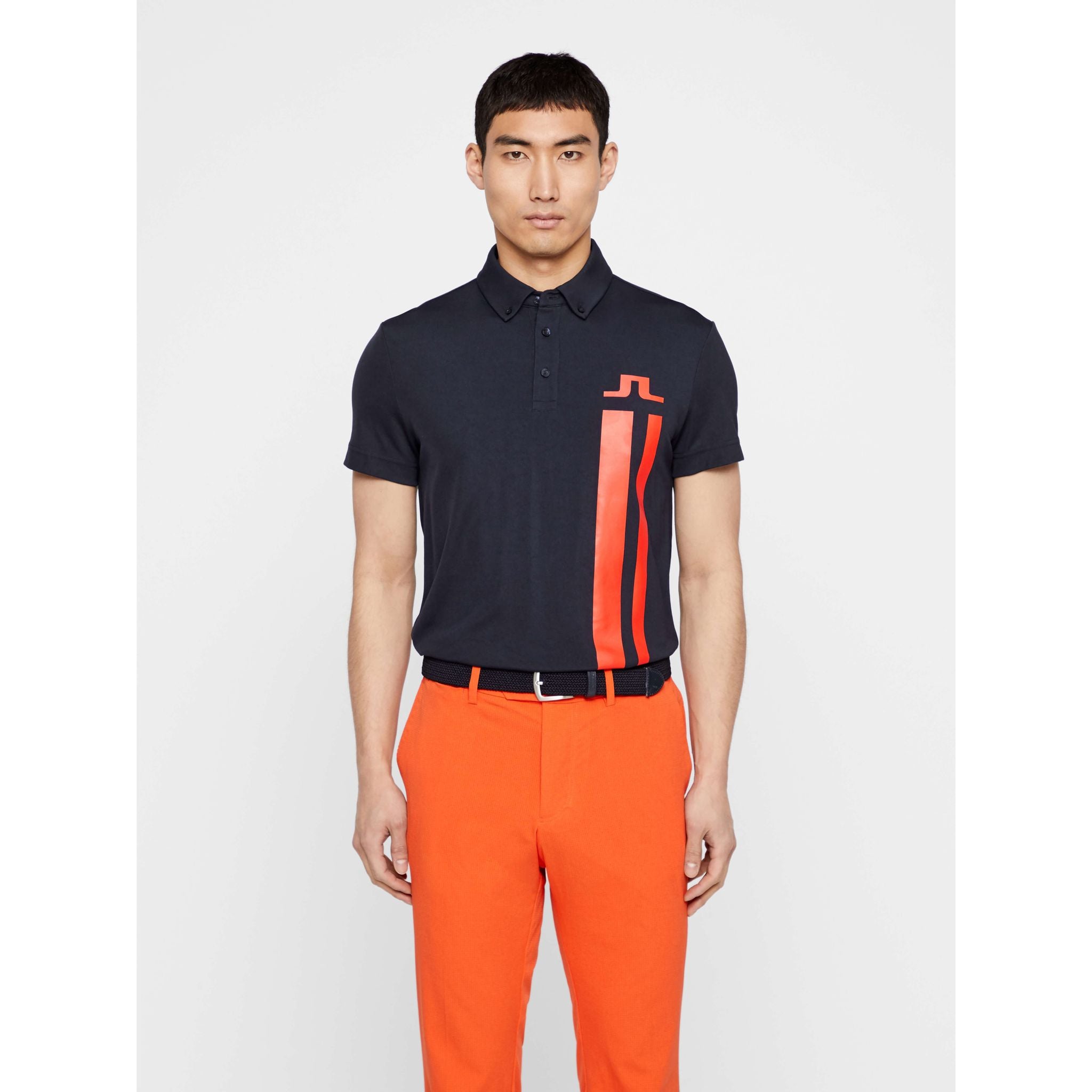 J. Lindeberg M Zeke Reg Fit-Lux Piquet Polo Navy Herren