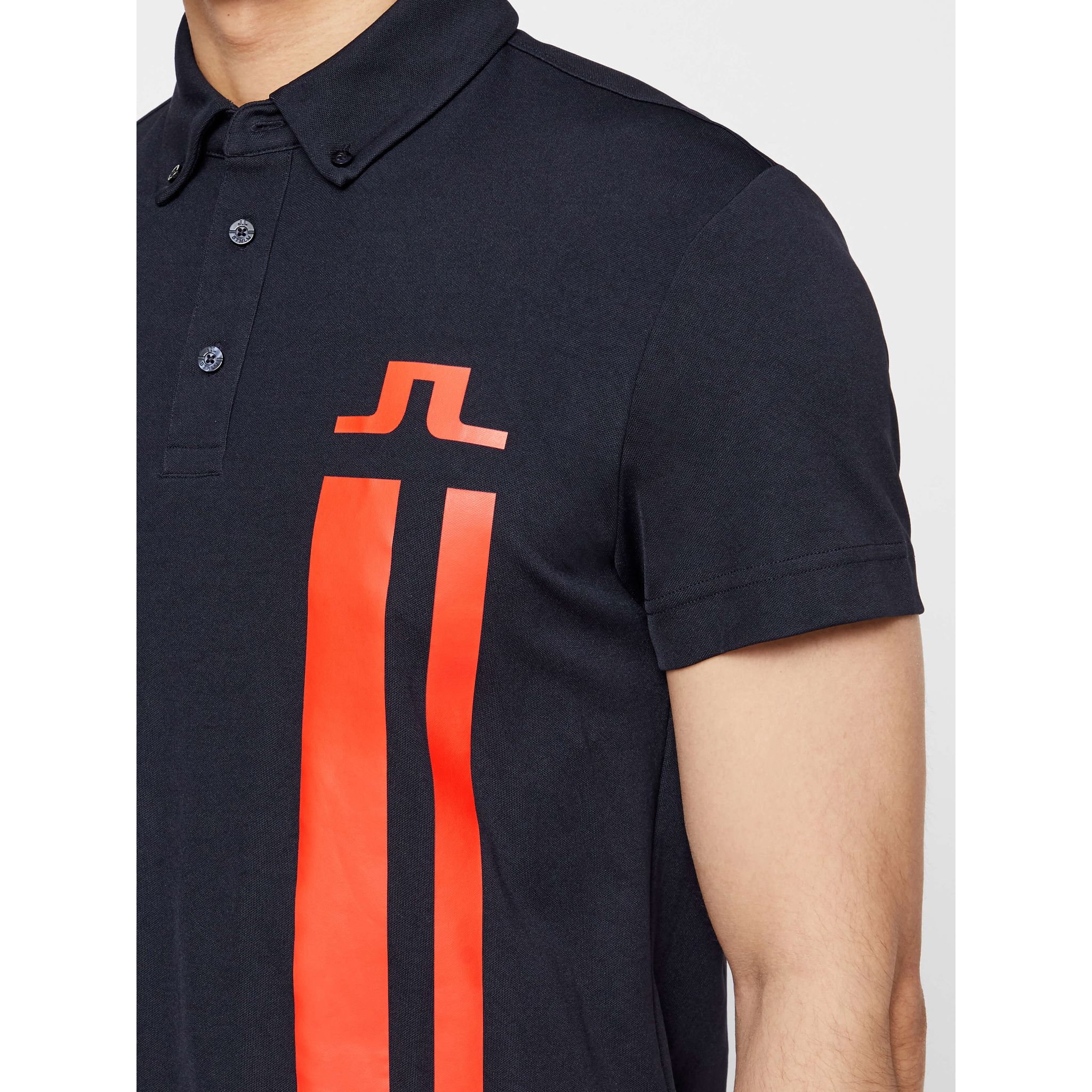 J. Lindeberg M Zeke Reg Fit-Lux Piquet Polo Navy Herren