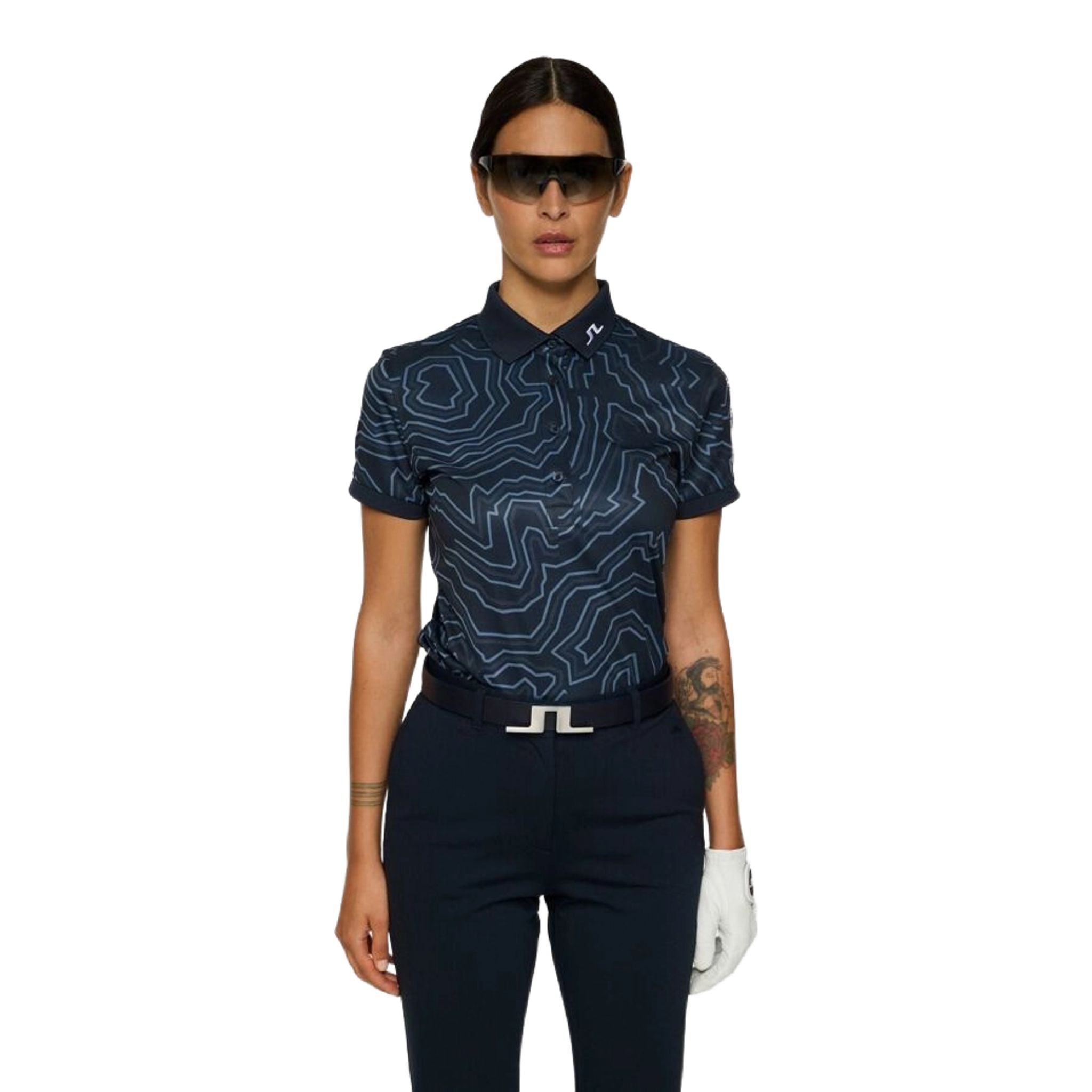 J. Lindeberg Tour Tech Print Polo Damen