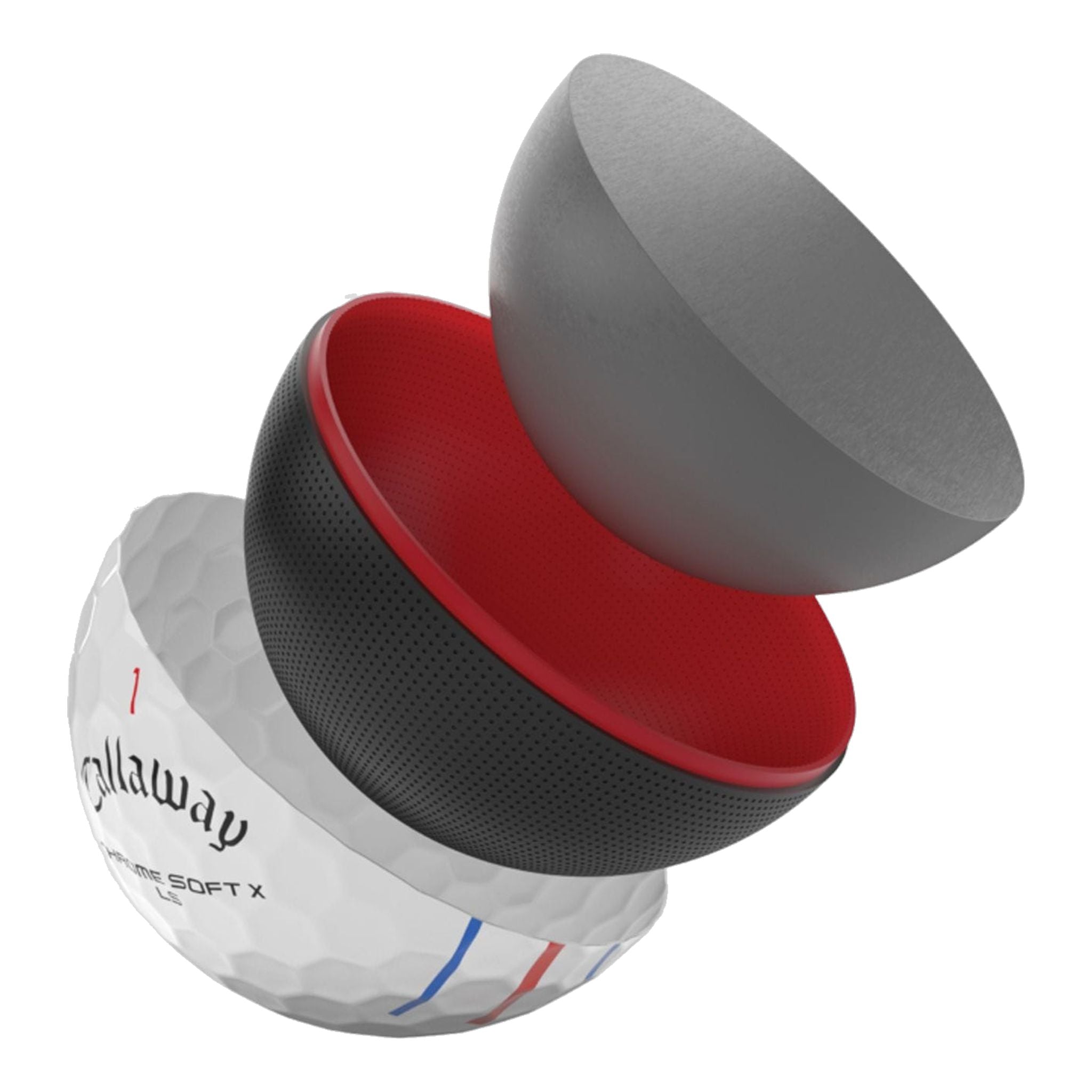 Callaway Chromesoft X LS Triple Track 2021 12 Golfbälle Wei