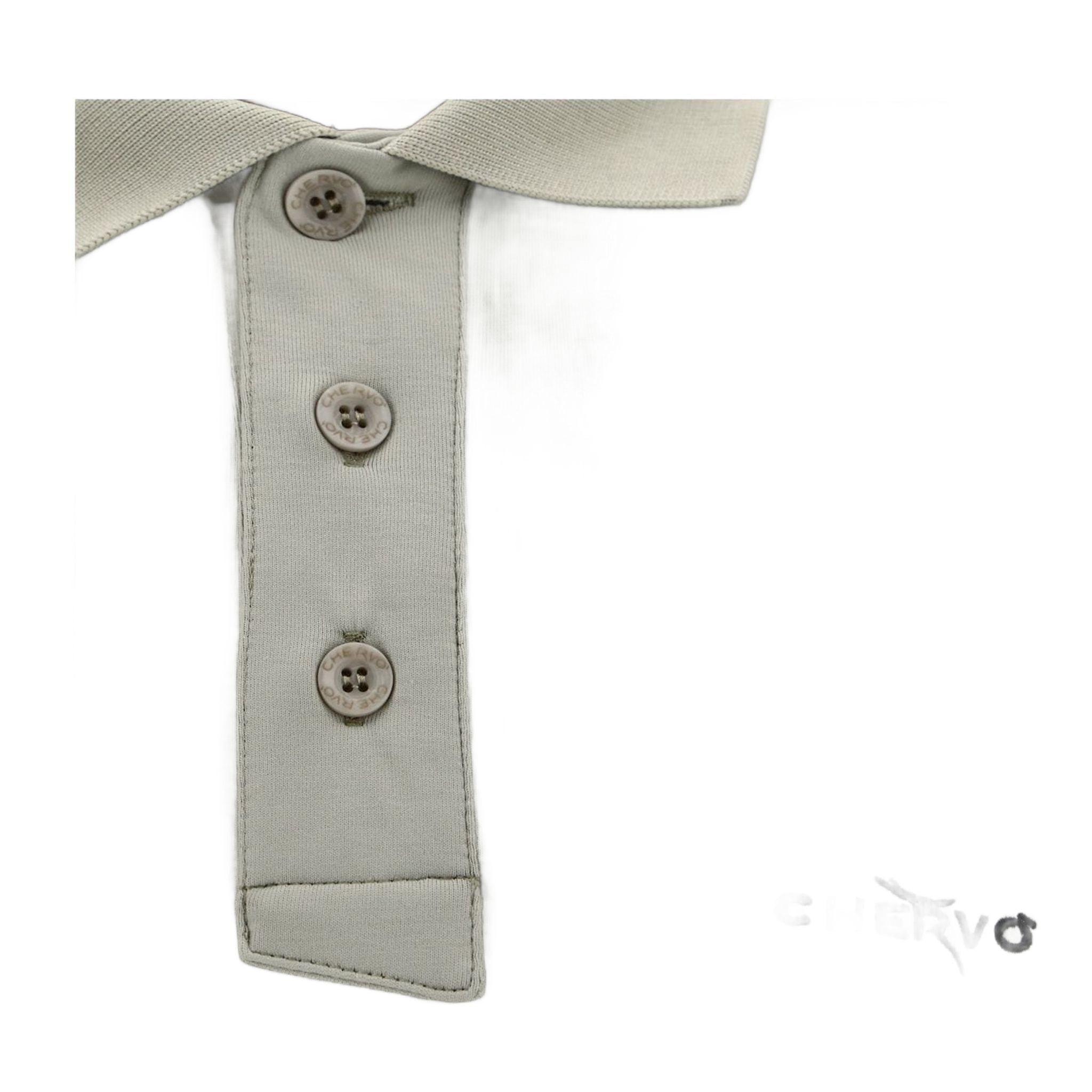 Chervo M Anguy LS Polo Grau/Grün Herren