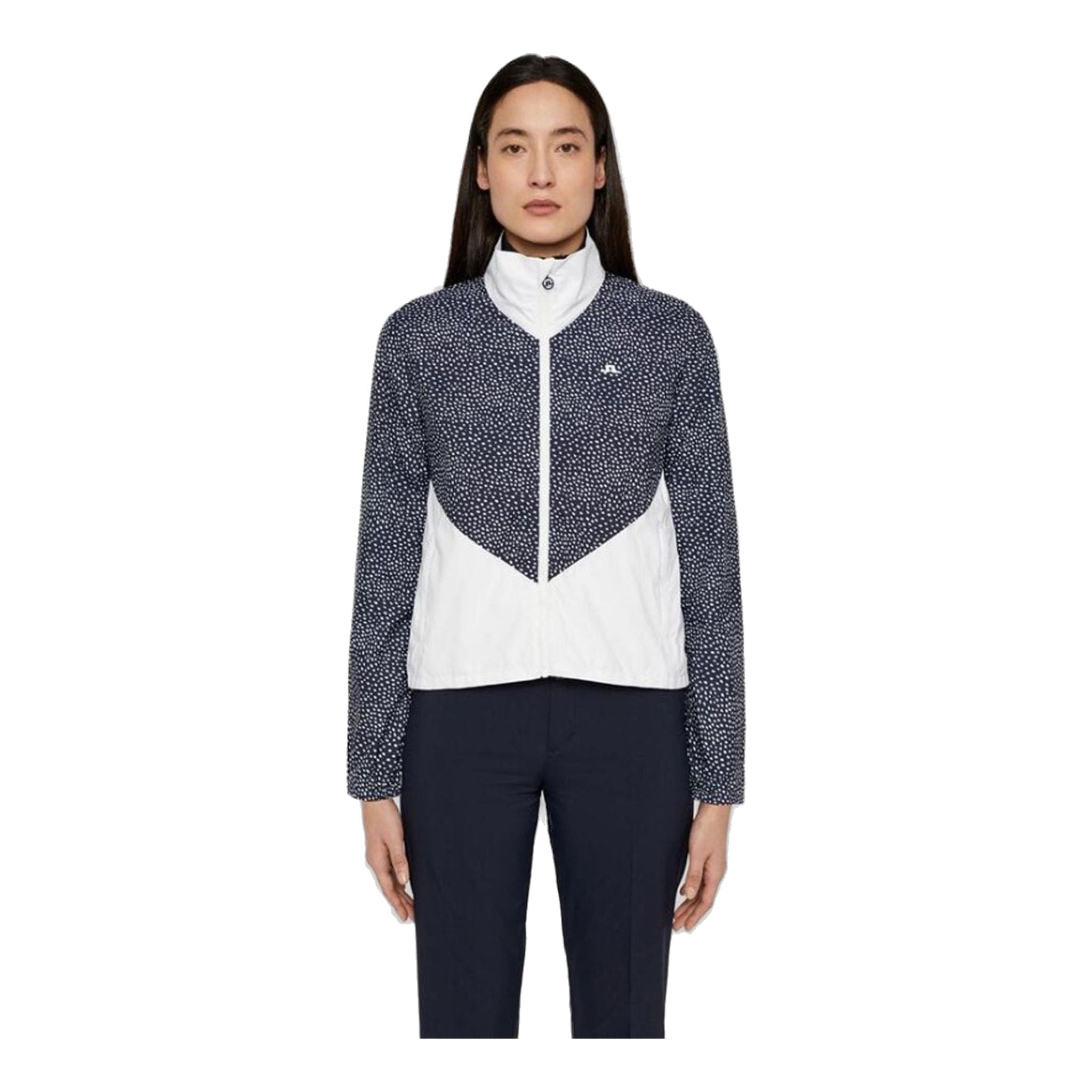 J. Lindeberg W Windjacke Lily Weiß/Gepunktet Damen