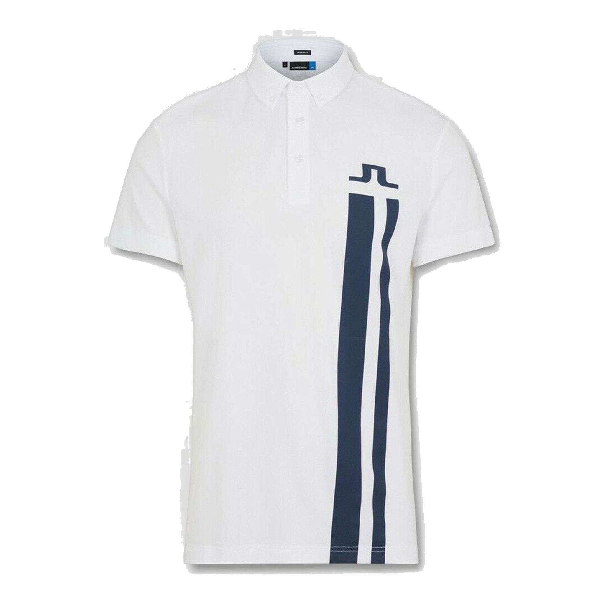 J. Lindeberg M Zeke Reg Fit-Lux Piquet Polo White Herren
