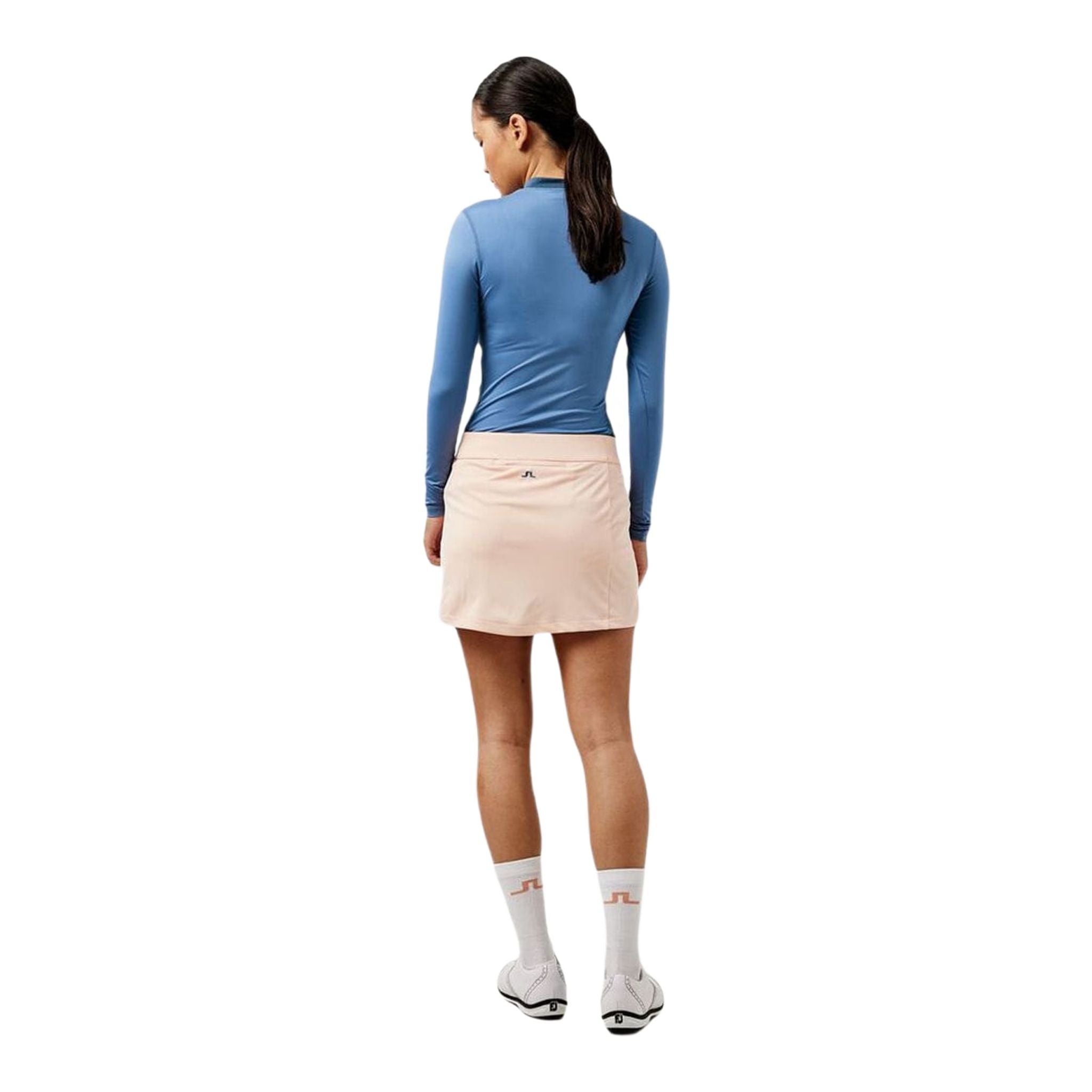 J. Lindeberg W Layer Zowie Soft Compression Top Langarm Blau Damen