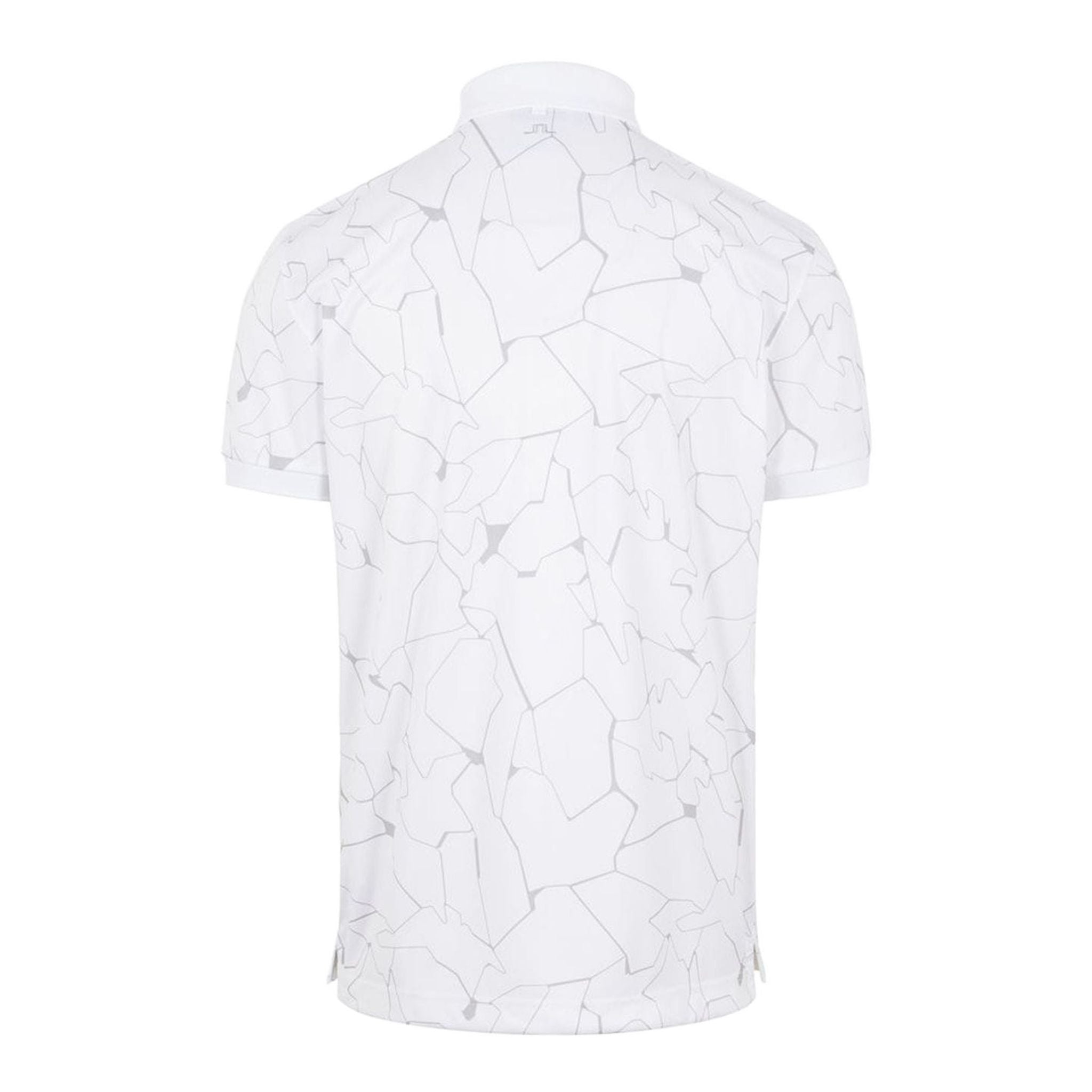 J. Lindeberg M Tour Tech Reg Fit Print SS Polo Slit White Herren