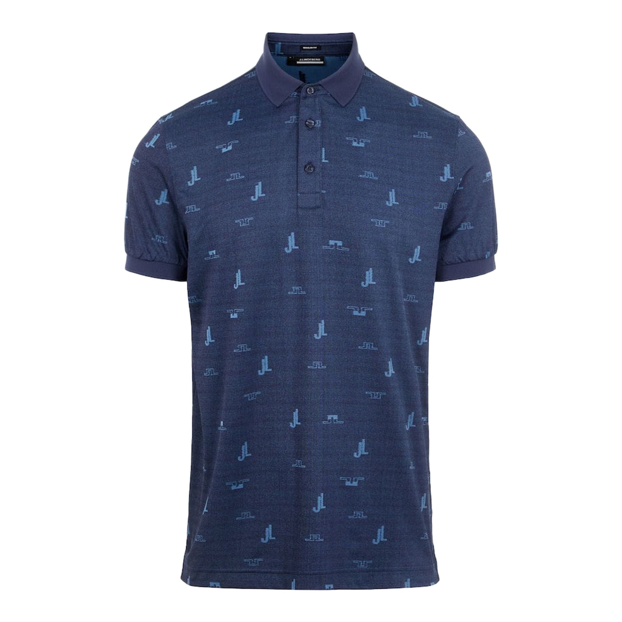 J. Lindeberg M Glen Regular Fit SS Polo JL Bridge Ocean Blue Herren