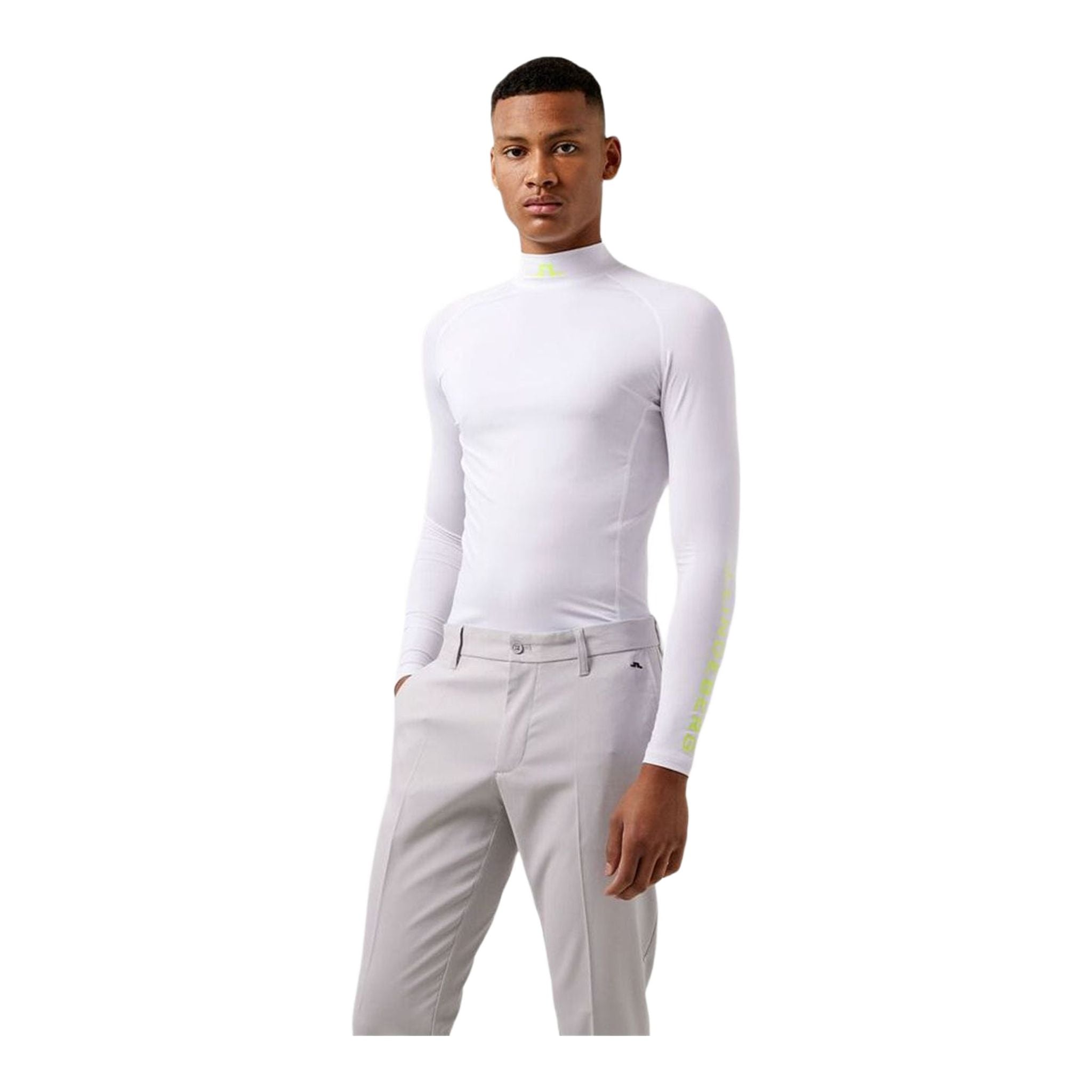 J. Lindeberg Layer Aello Soft Compression Top Langarm Hellgrau Herren