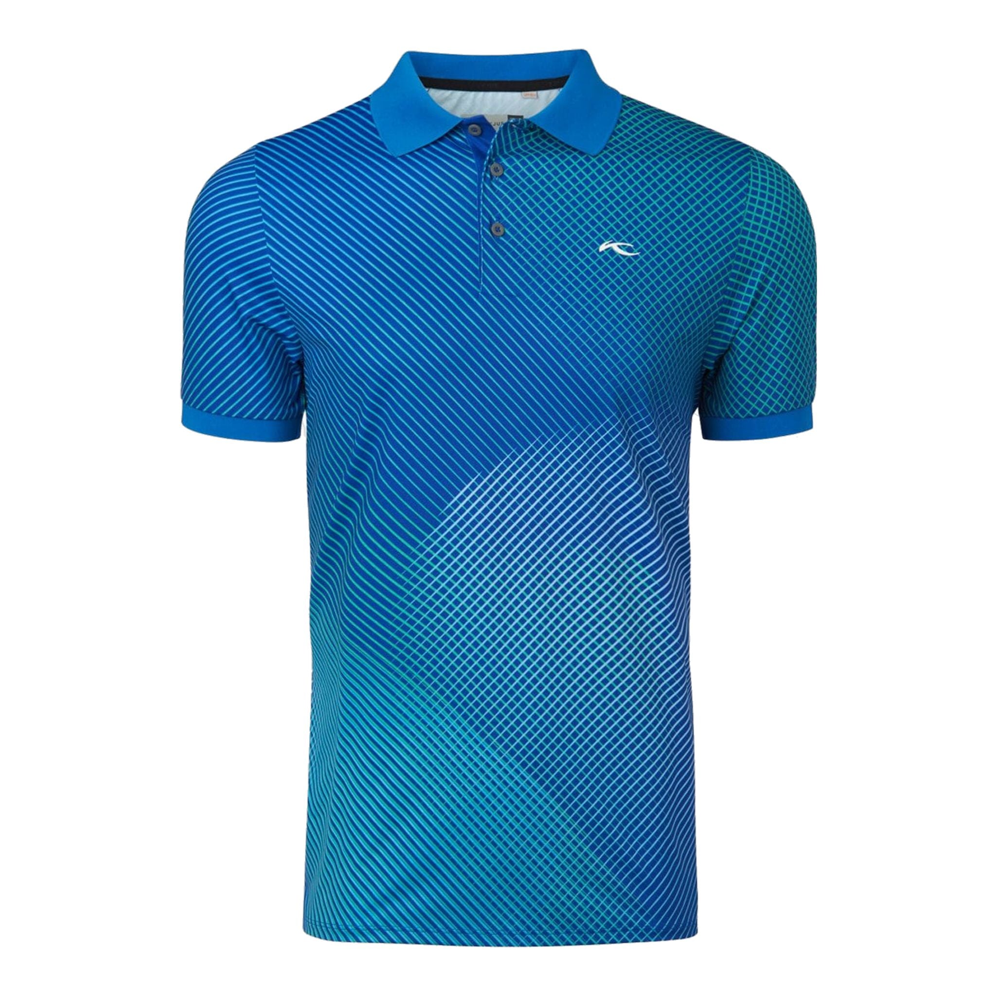 Kjus M Spot Printed SS Polo Strong Blue Herren