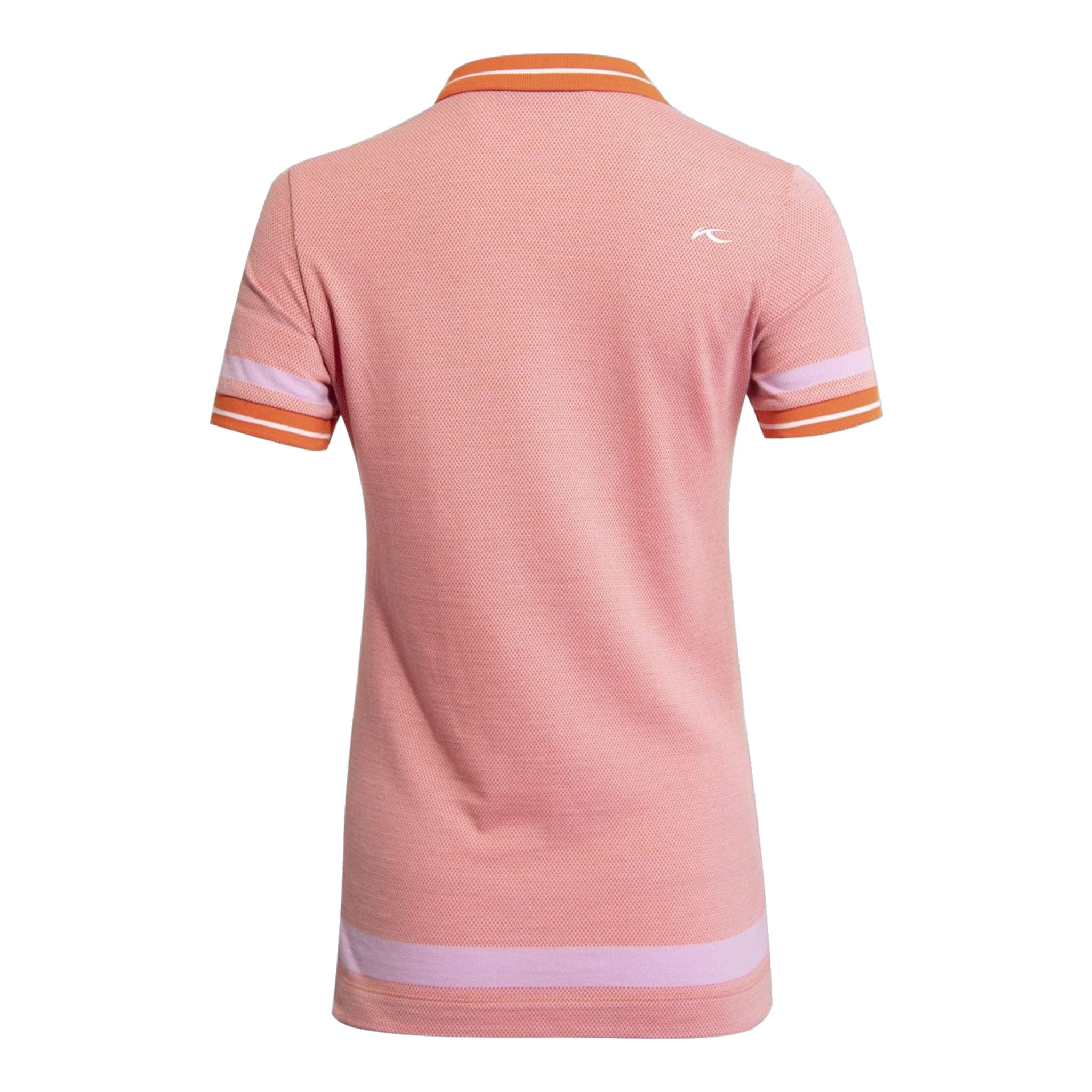 Kjus W Emmy Structure SS Polo Mandarine/Pink Reef Damen
