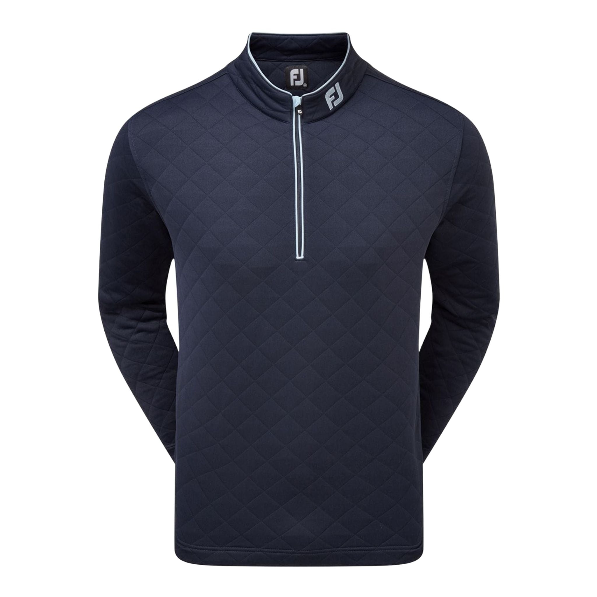 Footjoy Sweater Diamond Jacquard 1/2 Zip Blau Herren