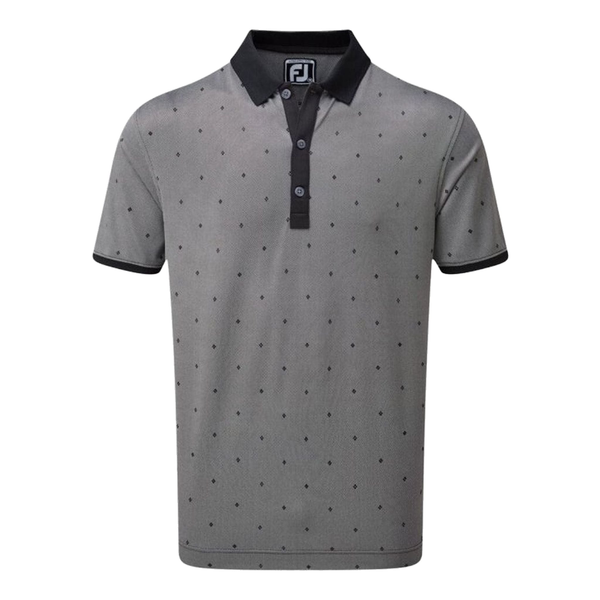 Footjoy M Birdseye Argyle SS Polo Black/White Herren