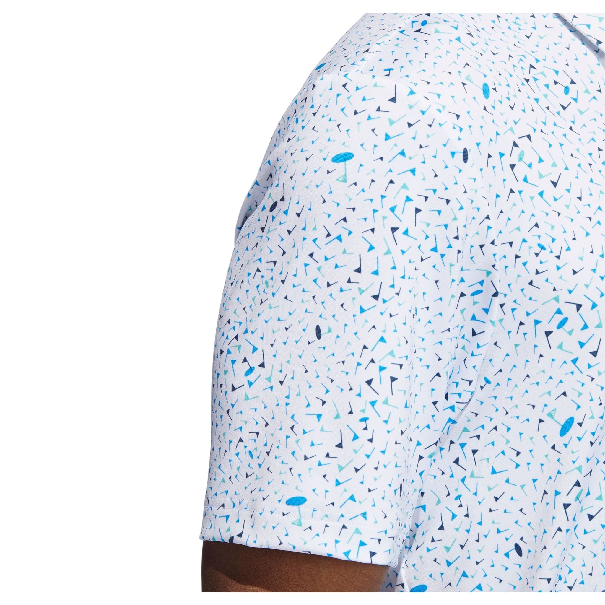 Adidas M Polo Flag Print Blue Rush/Semi Mint Rush/Crew Na Herren