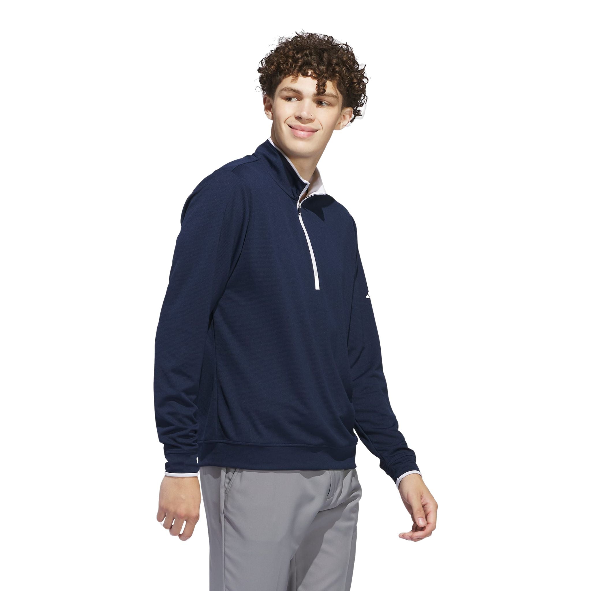 Lehký pánský svetr Adidas UPF se 1/4 zipem