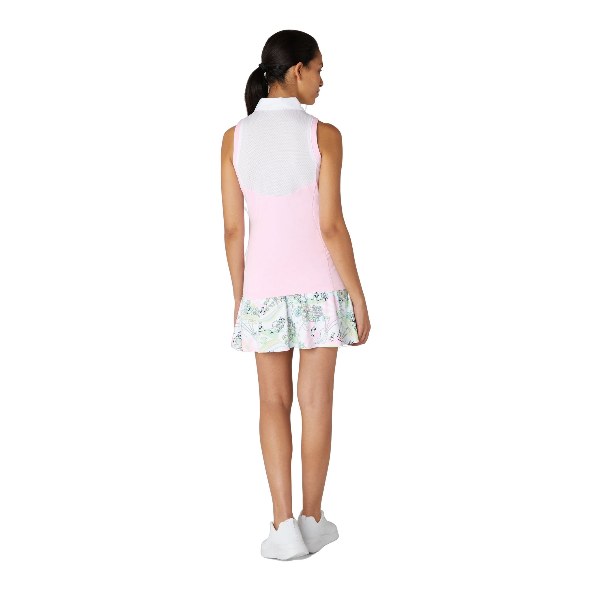 Original Penguin Sleveless Colour Block Meshback Polo Damen