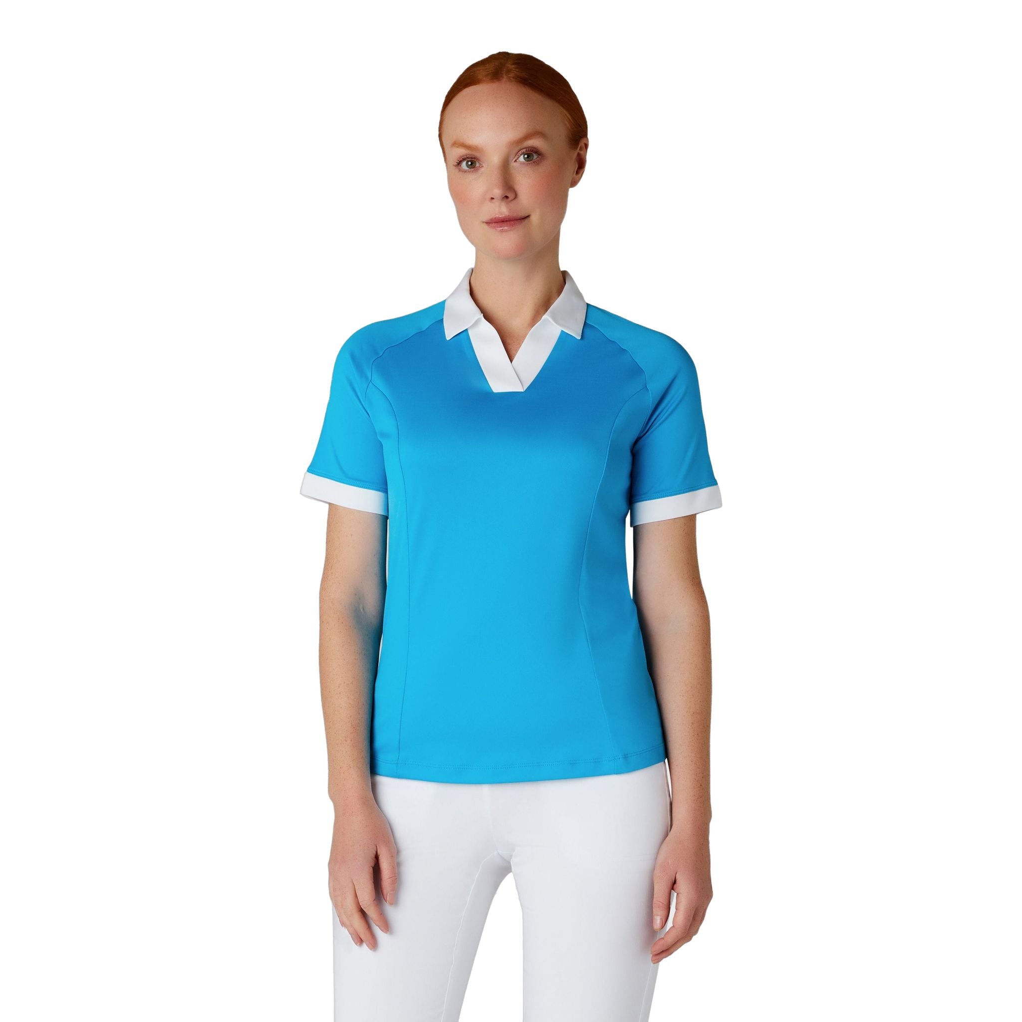 Callaway Short Sleeve V-Placket ColorBL Shirt Damen