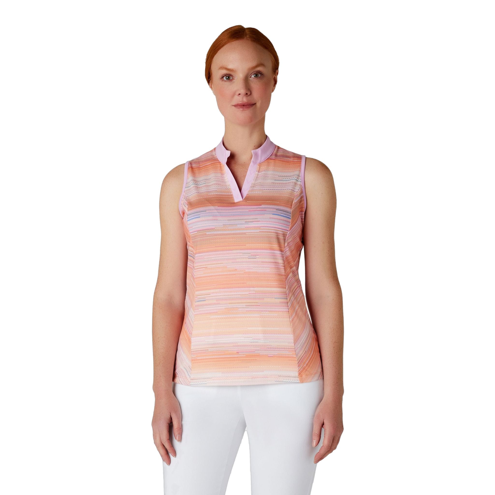 Callaway Striped Sleeveless Chev P Shirt Damen