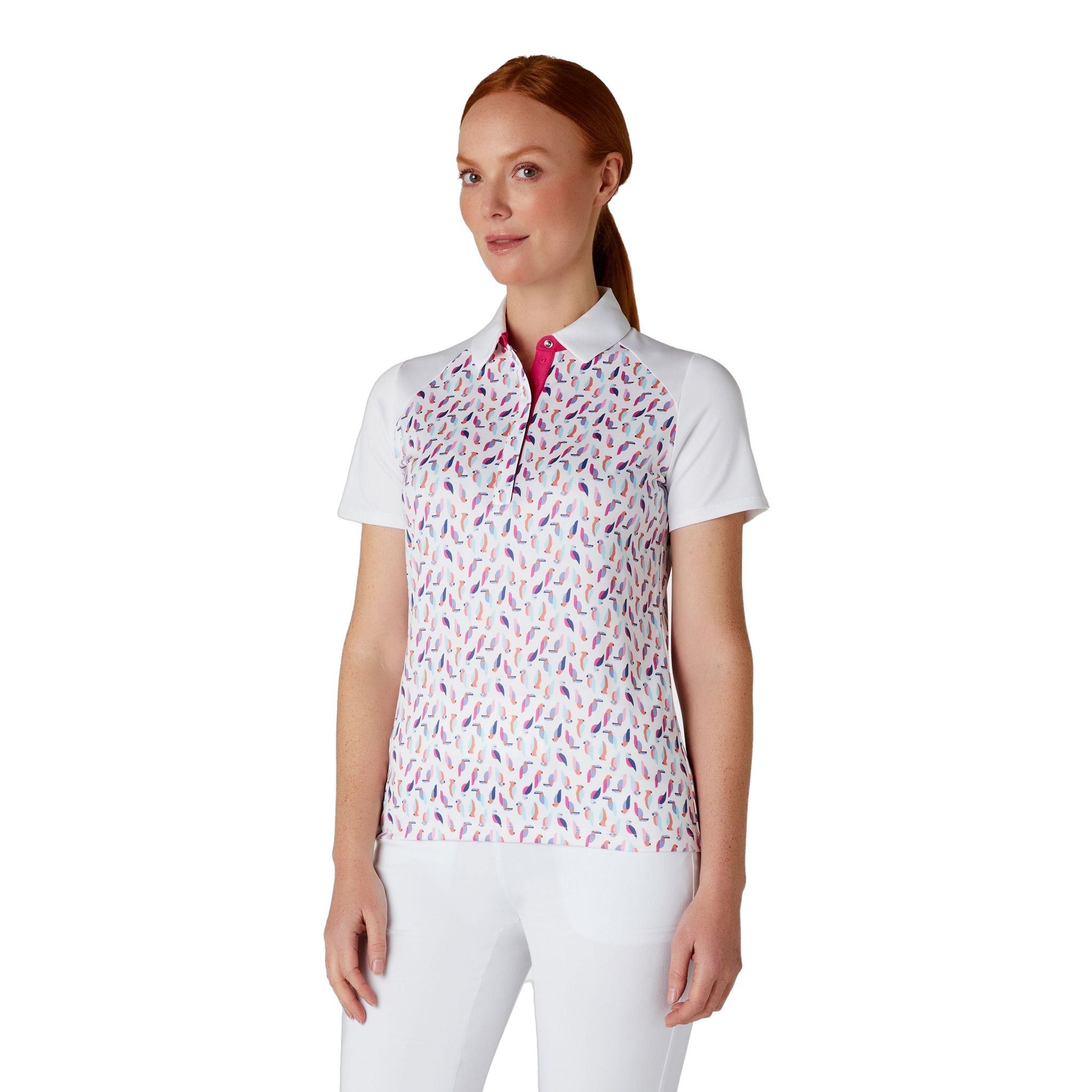 Callaway Birdie/Eagle Print Polo Damen
