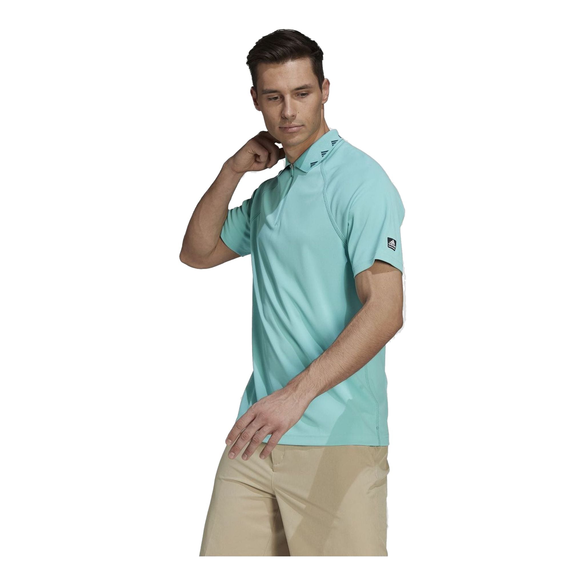 Adidas Equipment Zipper Pique SS Polo Mint Herren