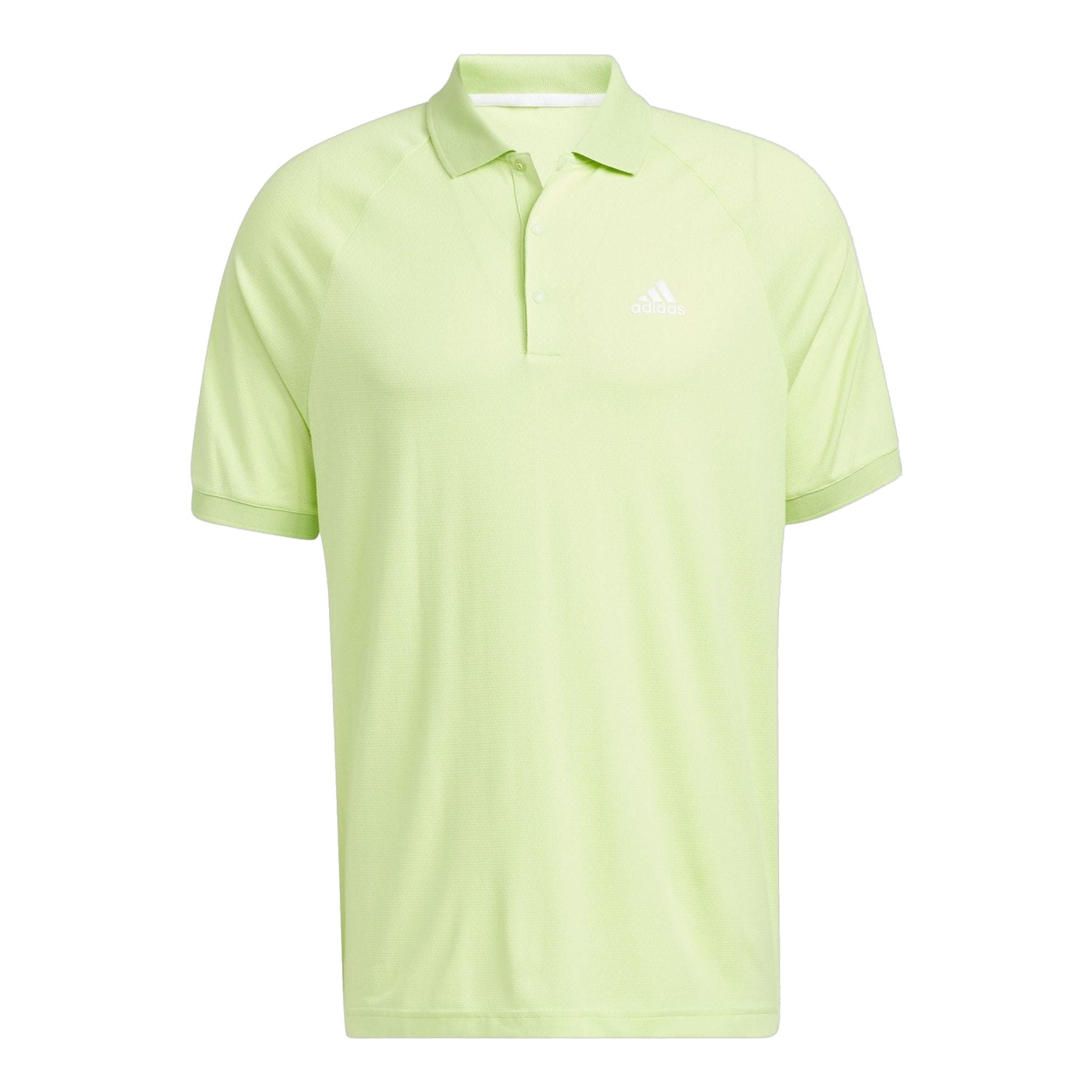 Adidas M Polo Moss Stitch Pulse Lime/Weiß Herren
