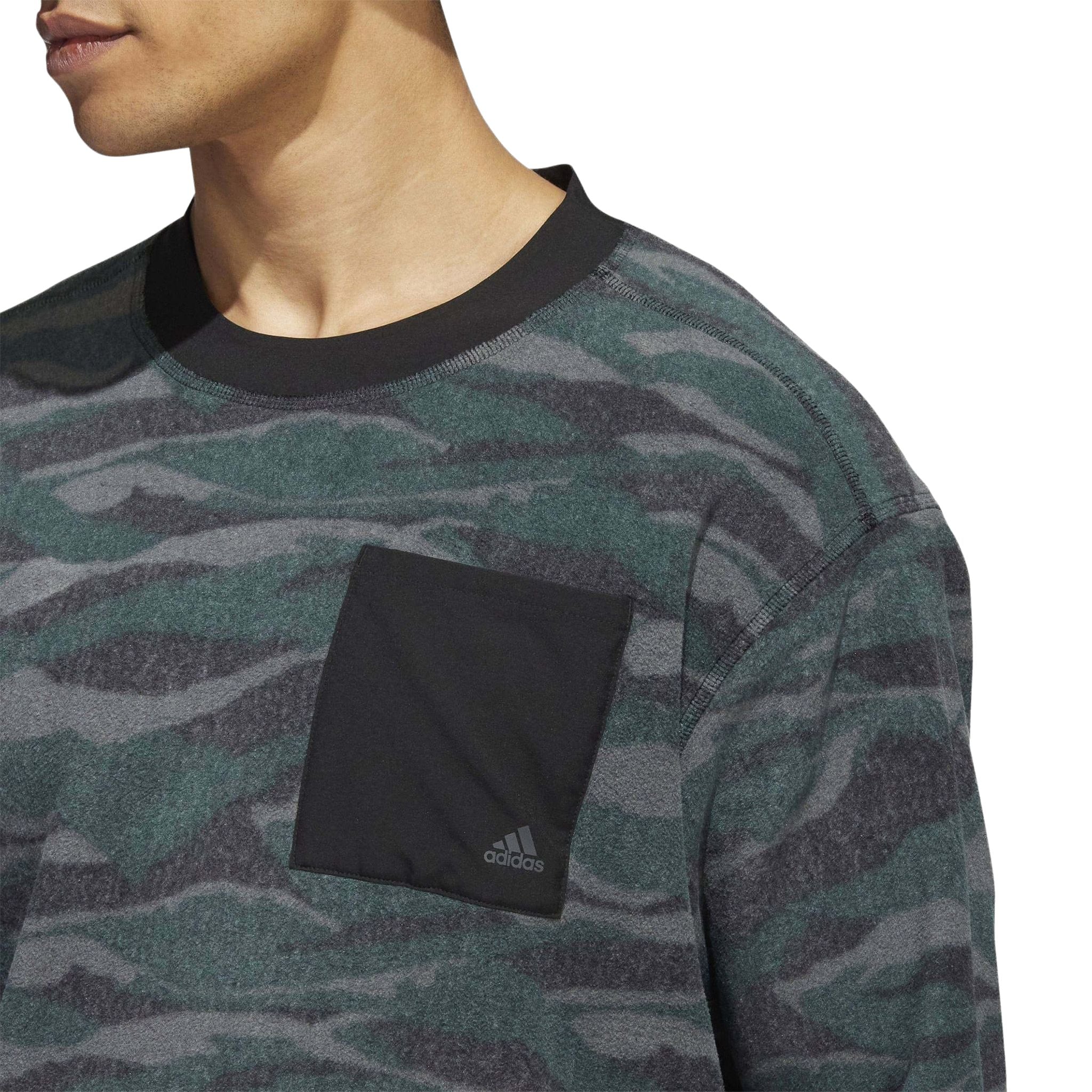 Adidas Txt Print Crew Pullover Schwarz/Grey Six/Shadow Gr Herren