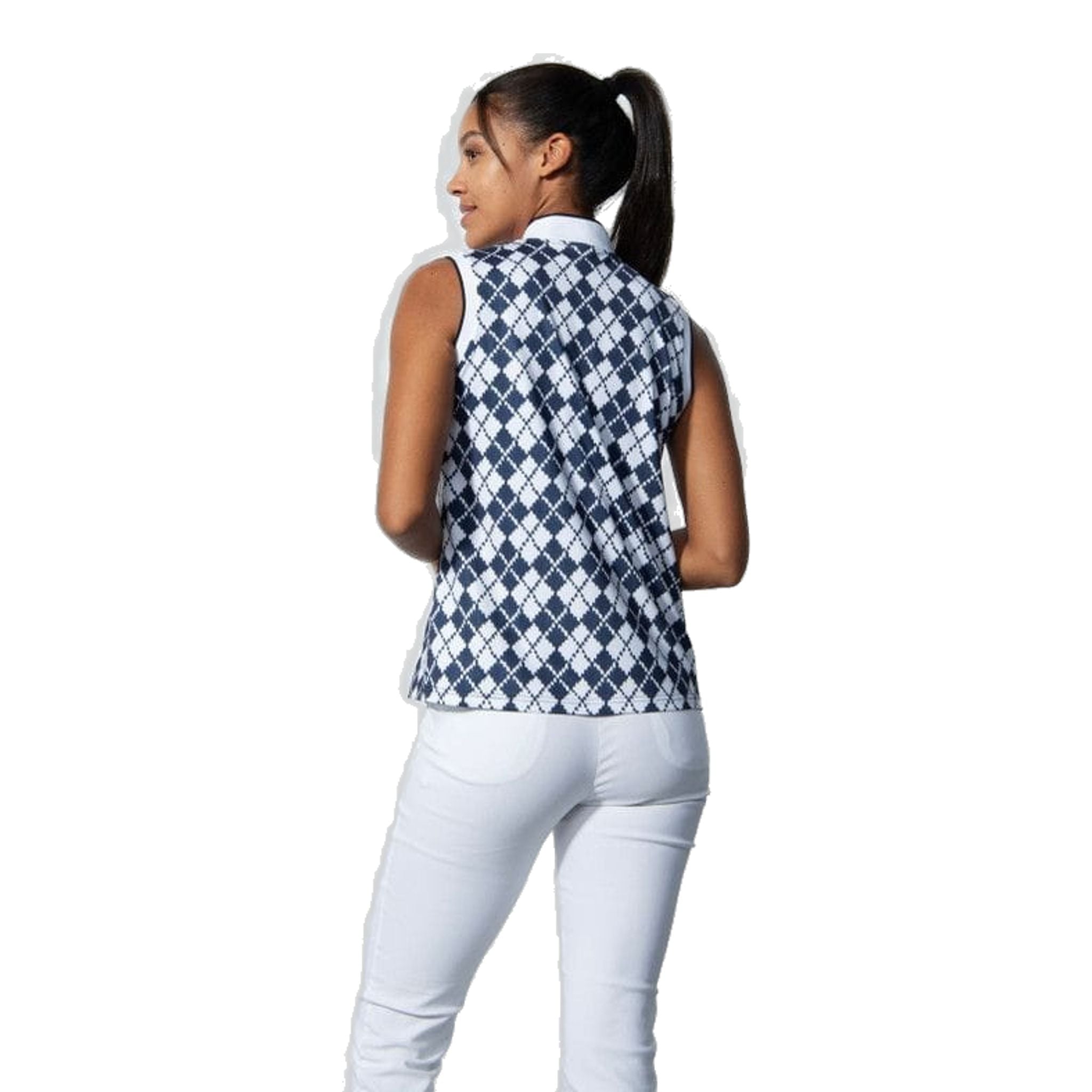 Daily Sports Abruzzo Argyle Sleeveless Polo Shirt Damen