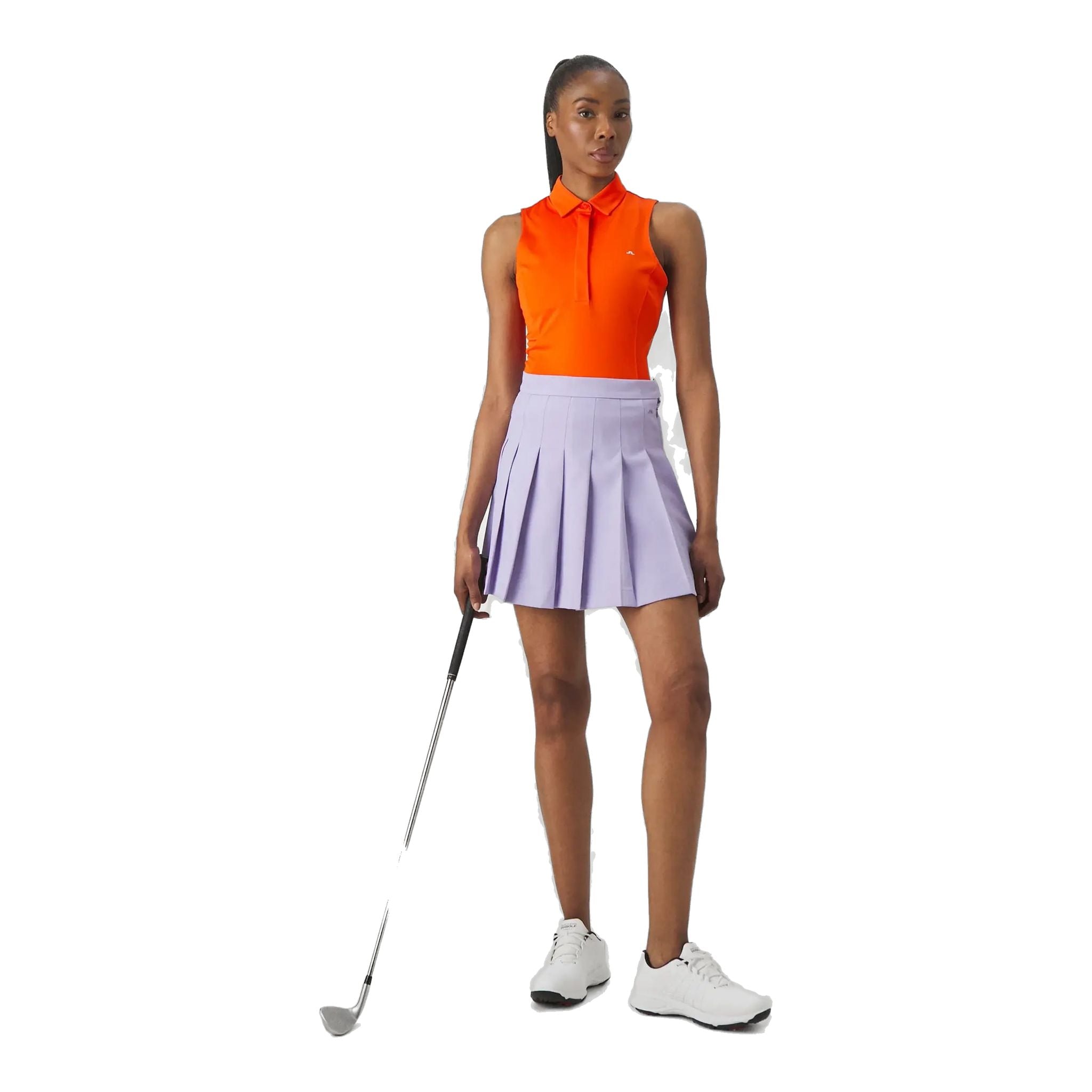 J. Lindeberg W Dena Sleeveless Golf Top Tangerine Tango Damen