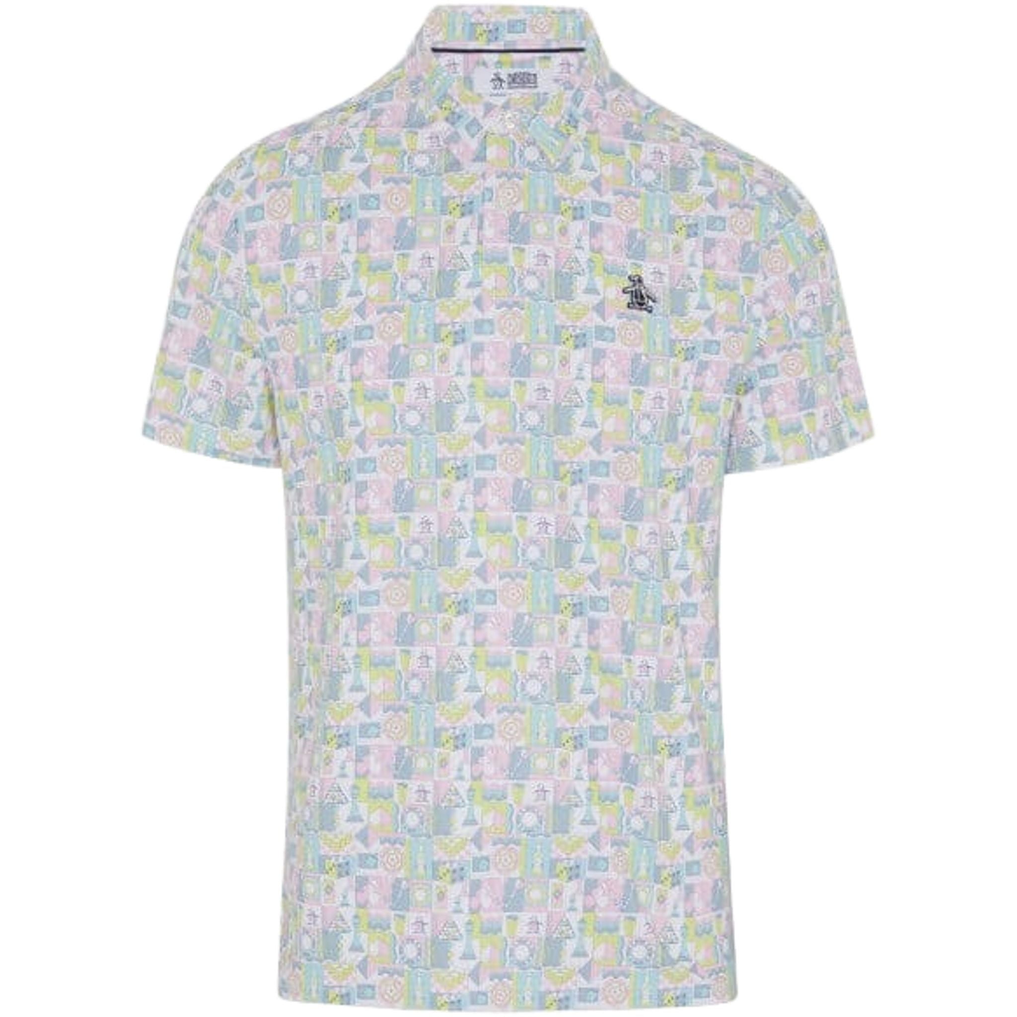 Original Penguin Pete Game Grid Print Polo Herren