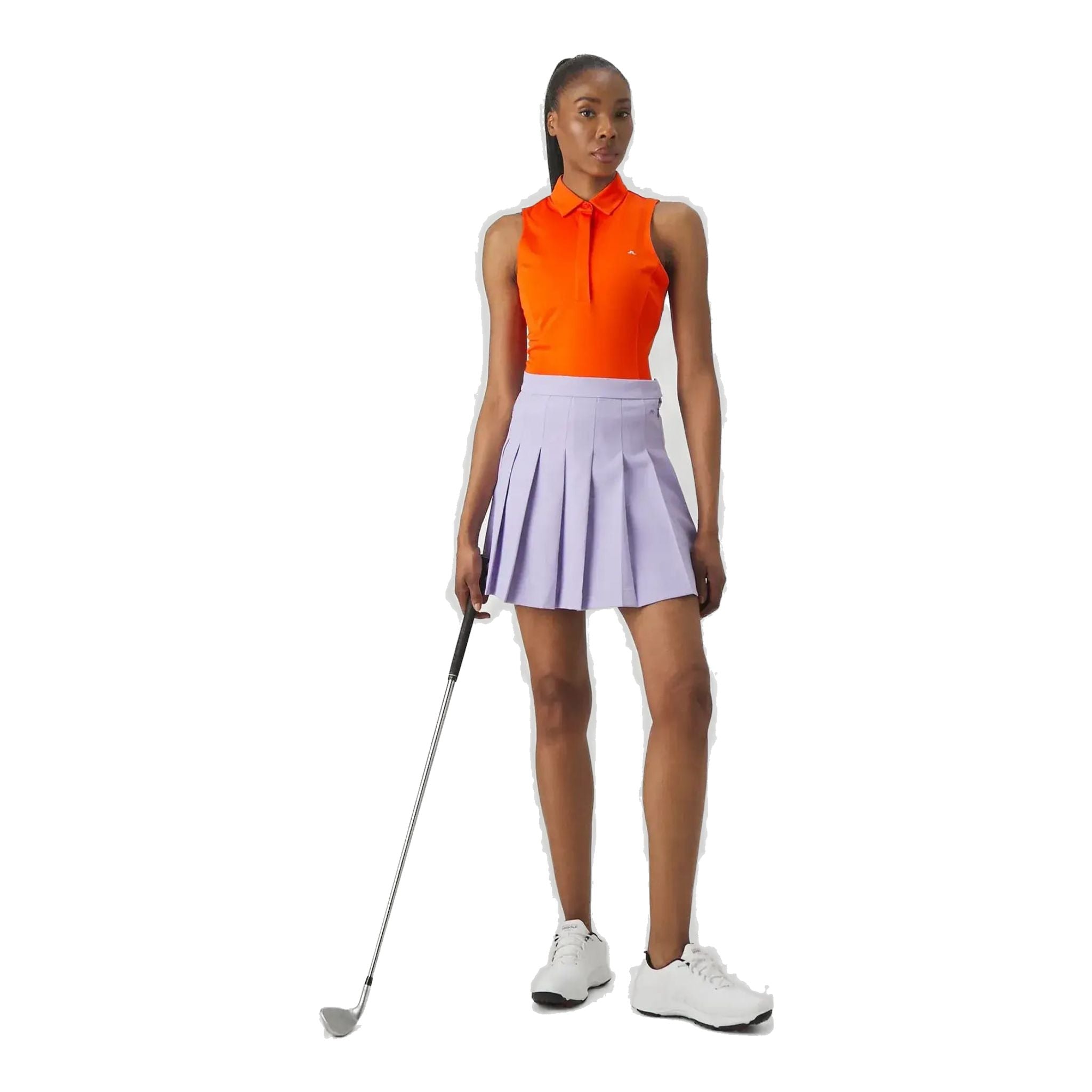 J. Lindeberg W Dena Sleeveless Golf Top Tangerine Tango Damen
