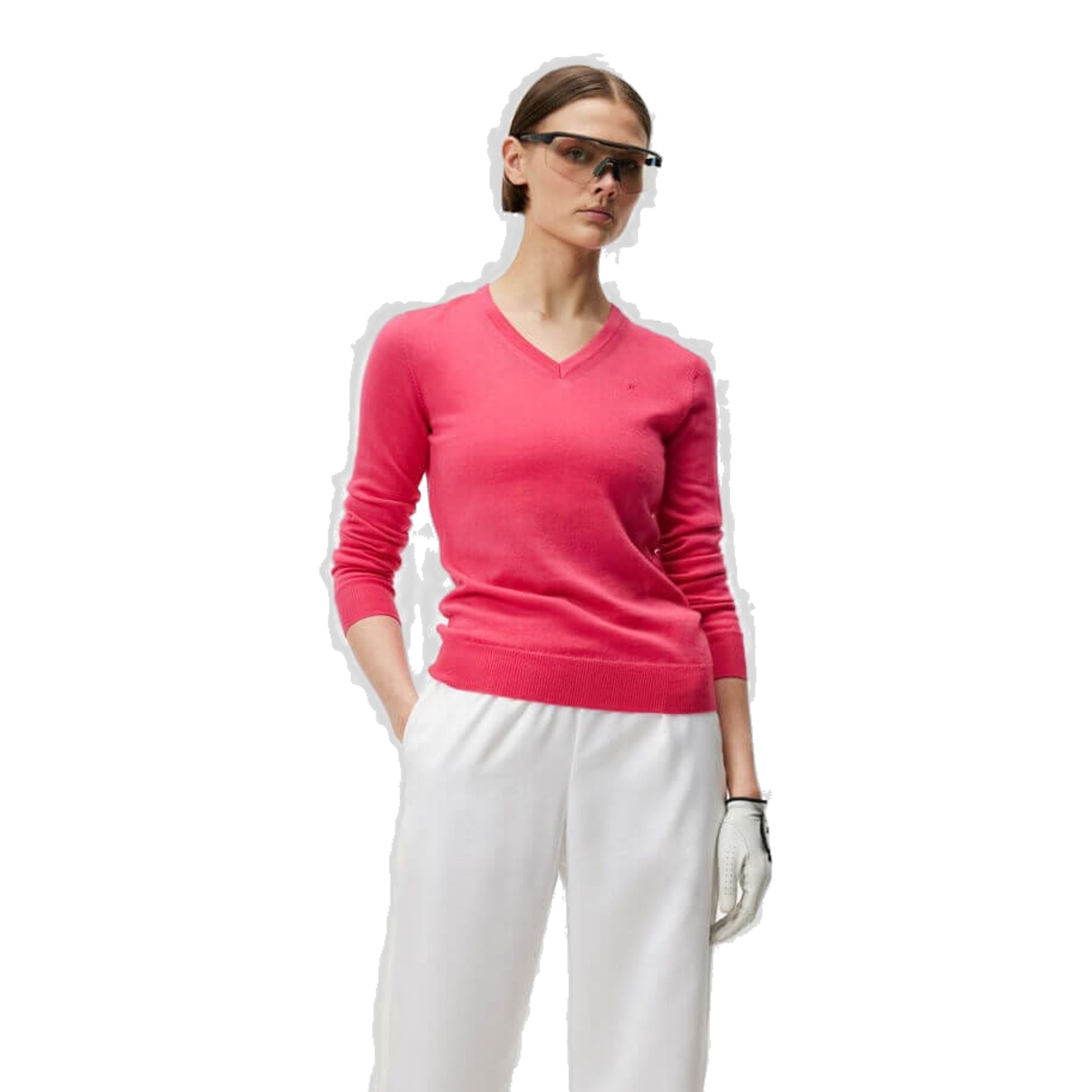 J. Lindeberg Amaya Knitted Sweater Azalea Damen