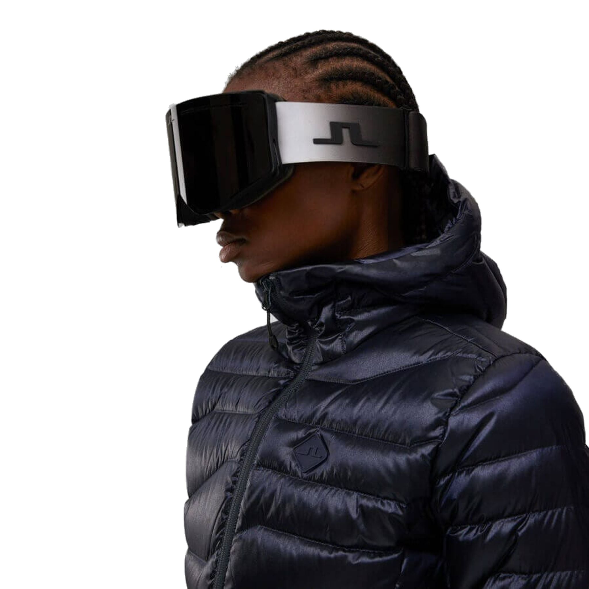 J. Lindeberg Cliff Golf Leichte Golf Daunenjacke Hood JL Navy D Damen