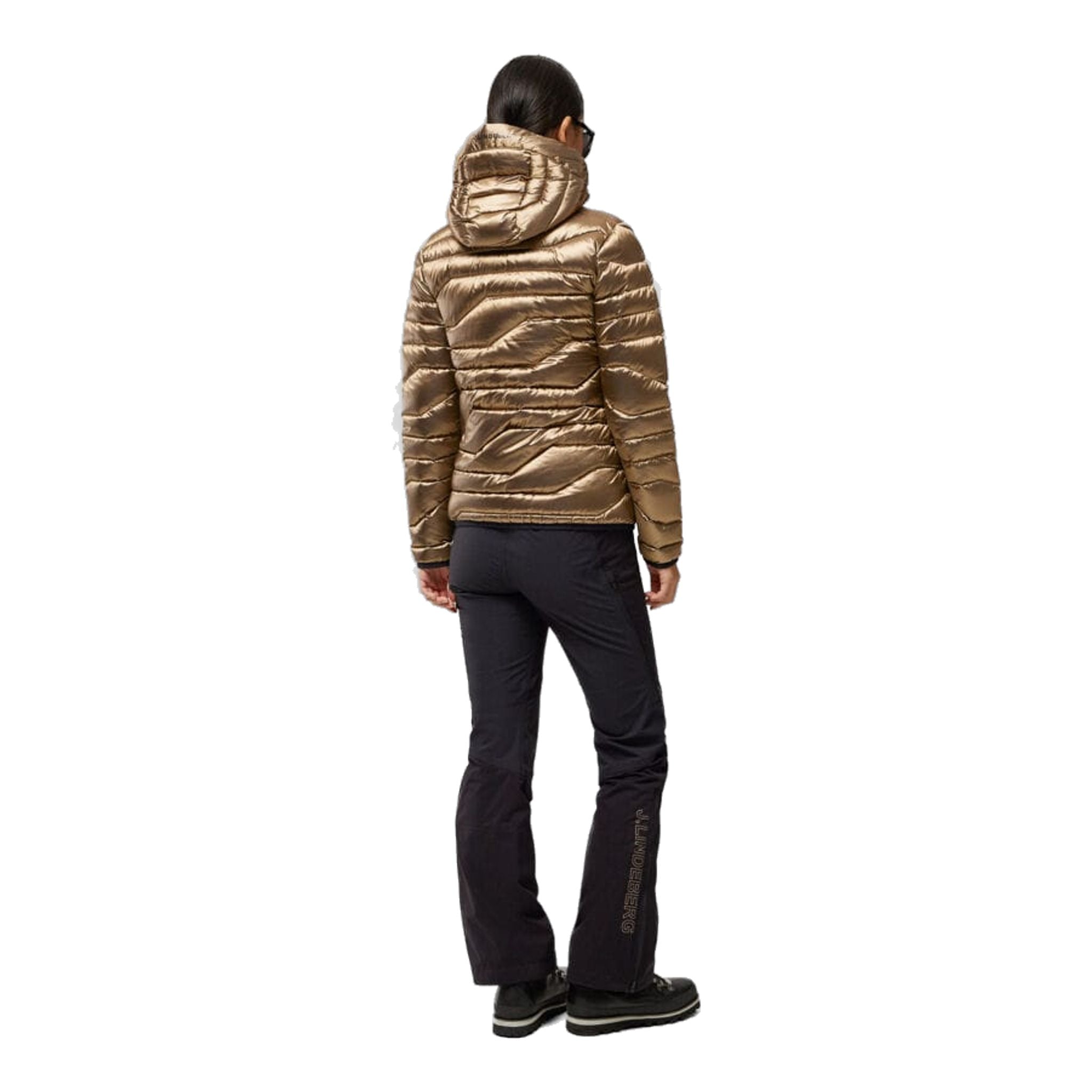 J. Lindeberg Cliff Golf Leichte Golf Daunenjacke Hood Tiger Bro Damen