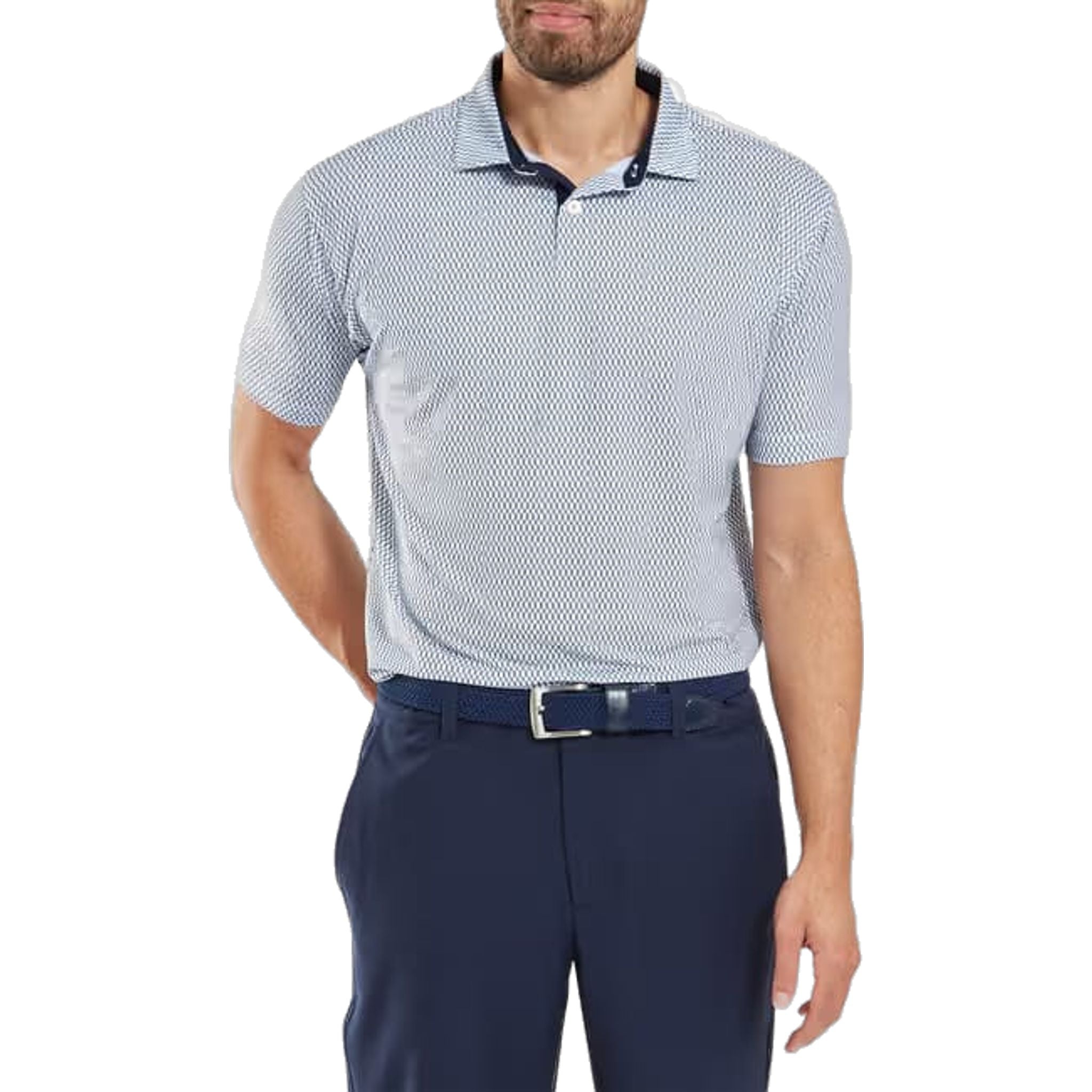 Footjoy Irongate Print Lisle Polo Herren