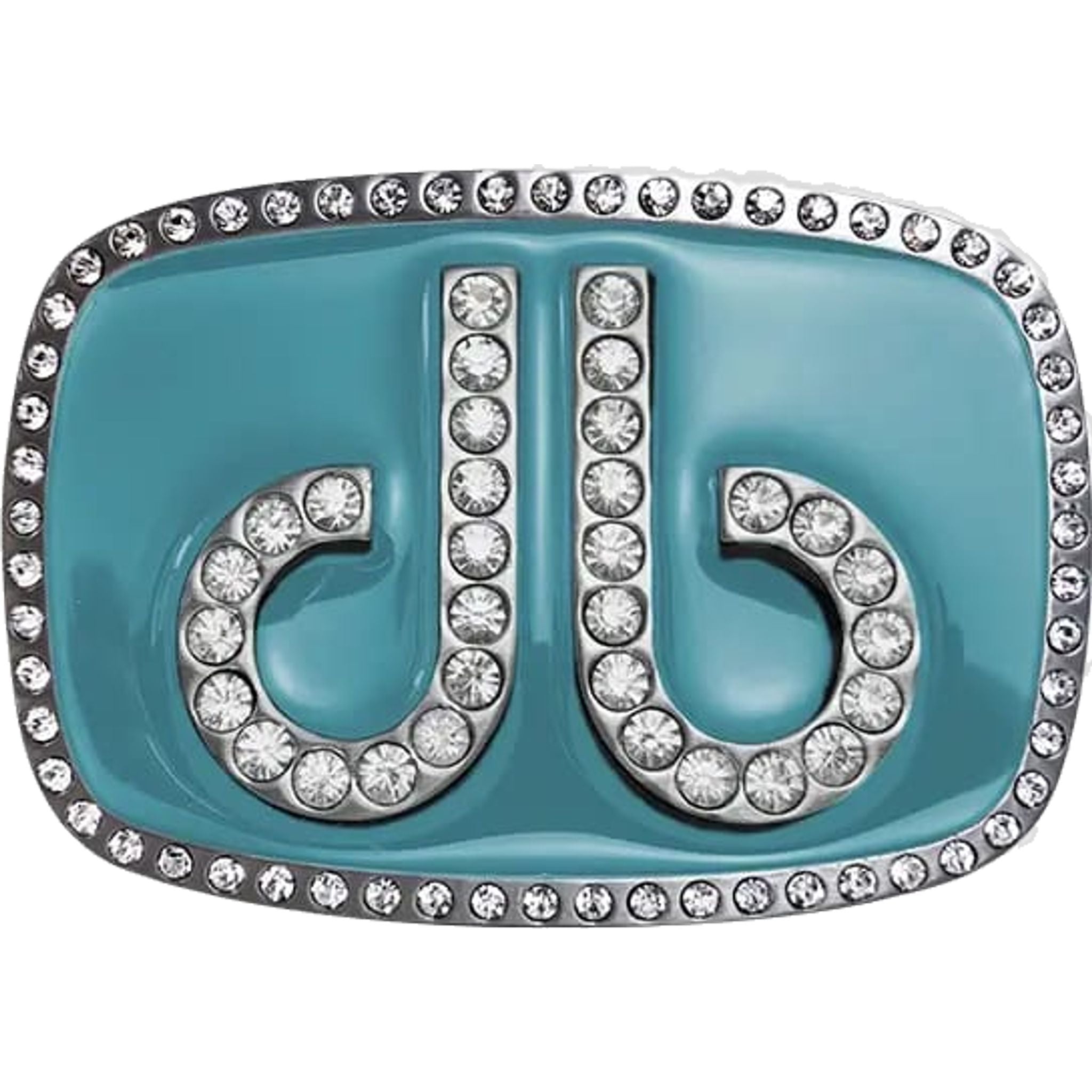 Druh Belts Diamond Buckle Auqa Damen