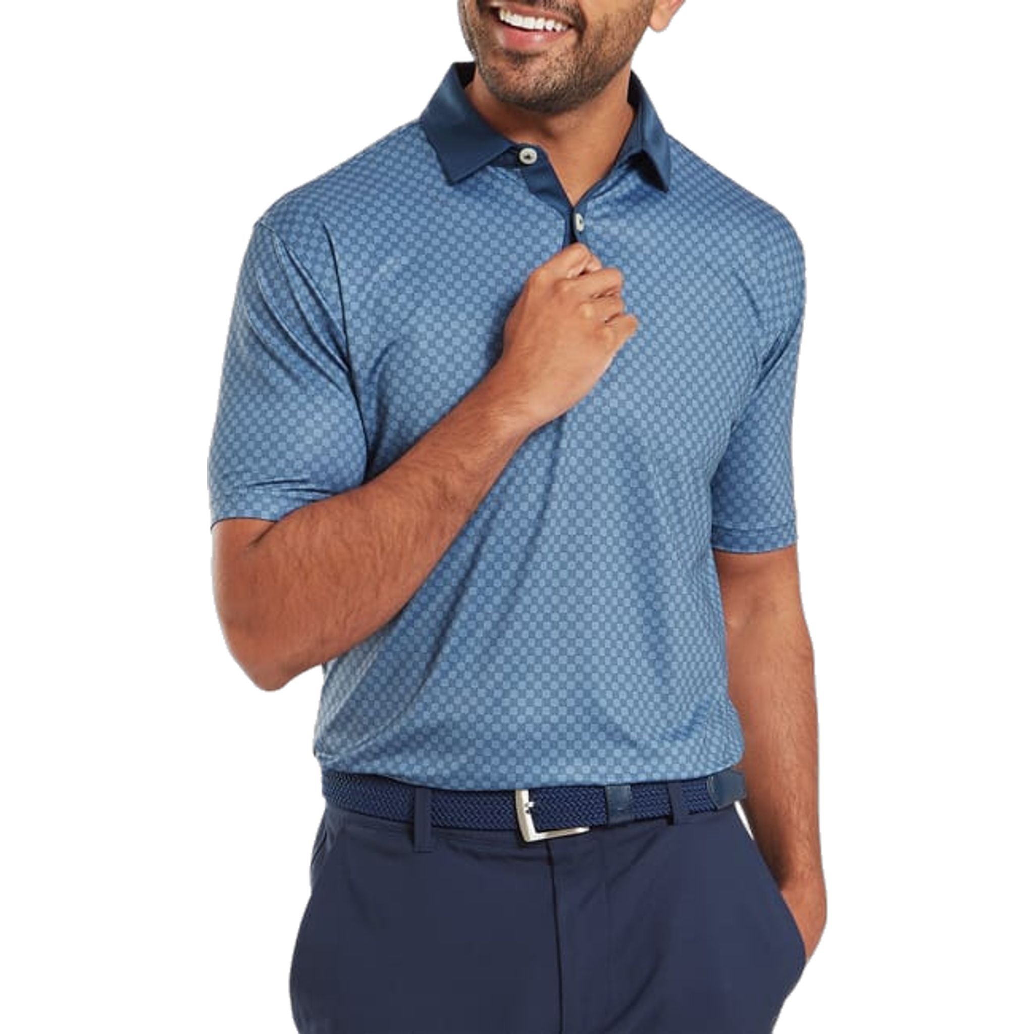 Footjoy Checker Jacquard Polo Herren