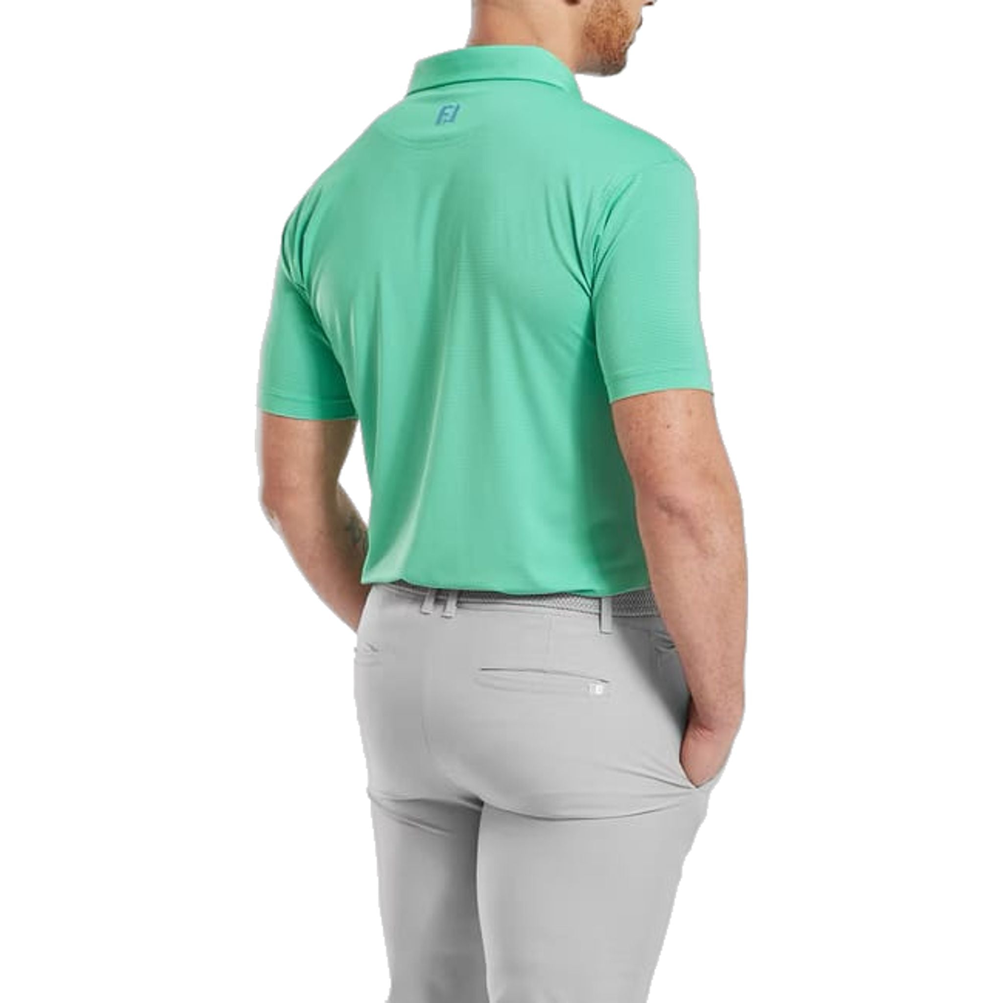 Footjoy Micro Feeder Stripe Lisle Polo Herren