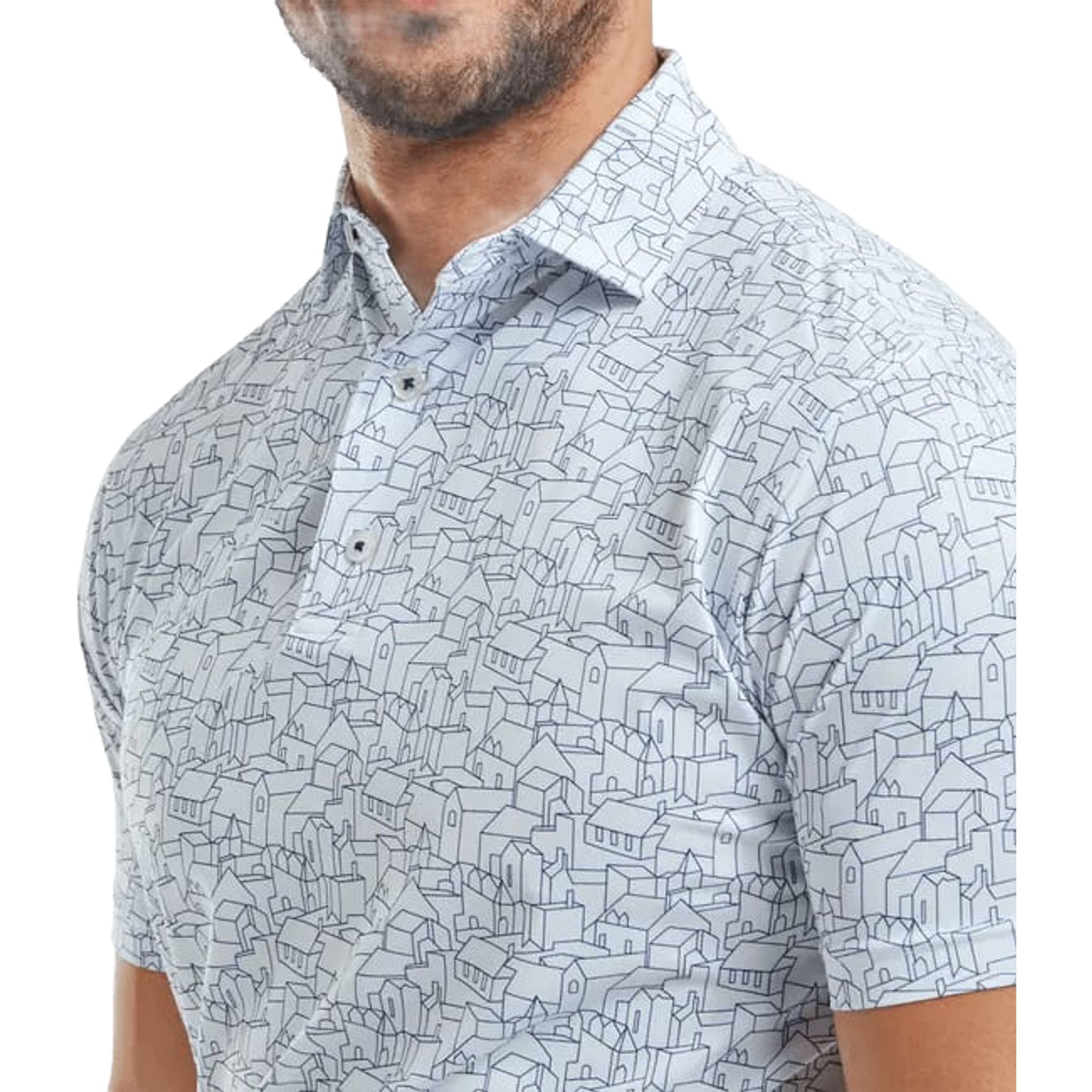 Footjoy Scottish Town Print Polo Herren