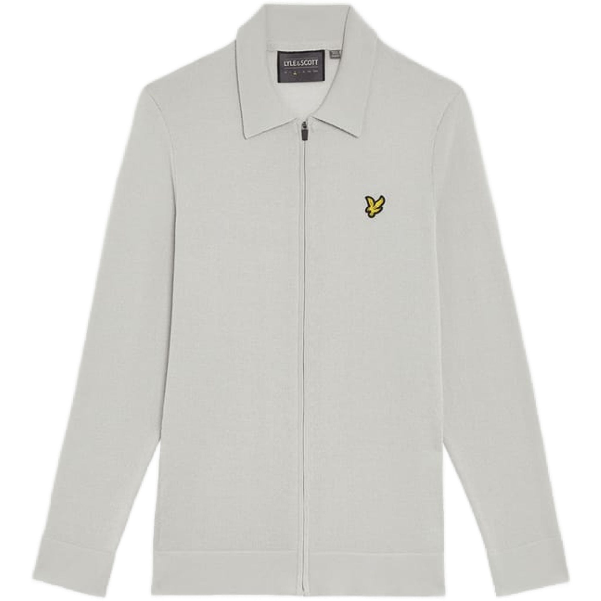 Pánský kardigan s lehkým pleteným límečkem Lyle & Scott