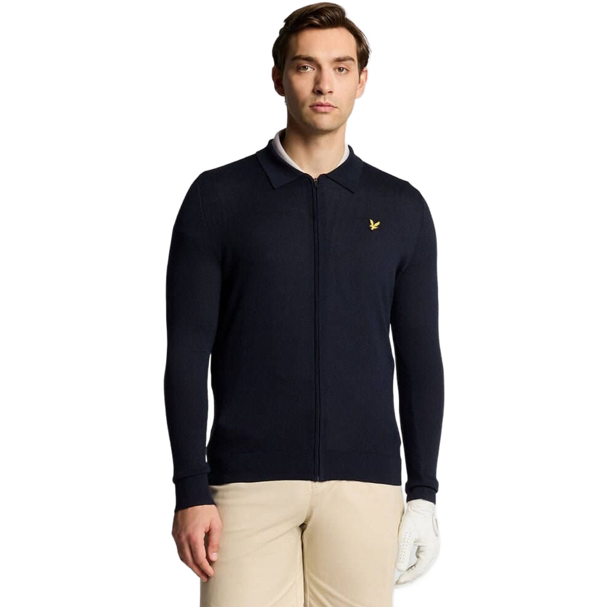 Lyle & Scott Lightweight Knitted Collared Cardigan Herren