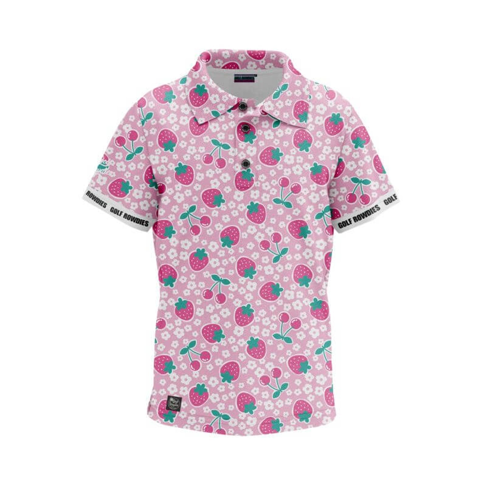 Golf Rowdies Strawberry Junior Polo