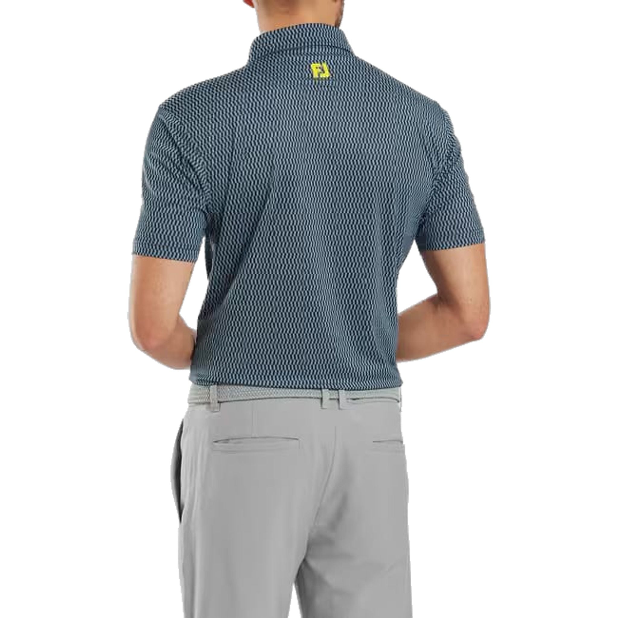 Footjoy Wiggle Print Lisle Polo Herren