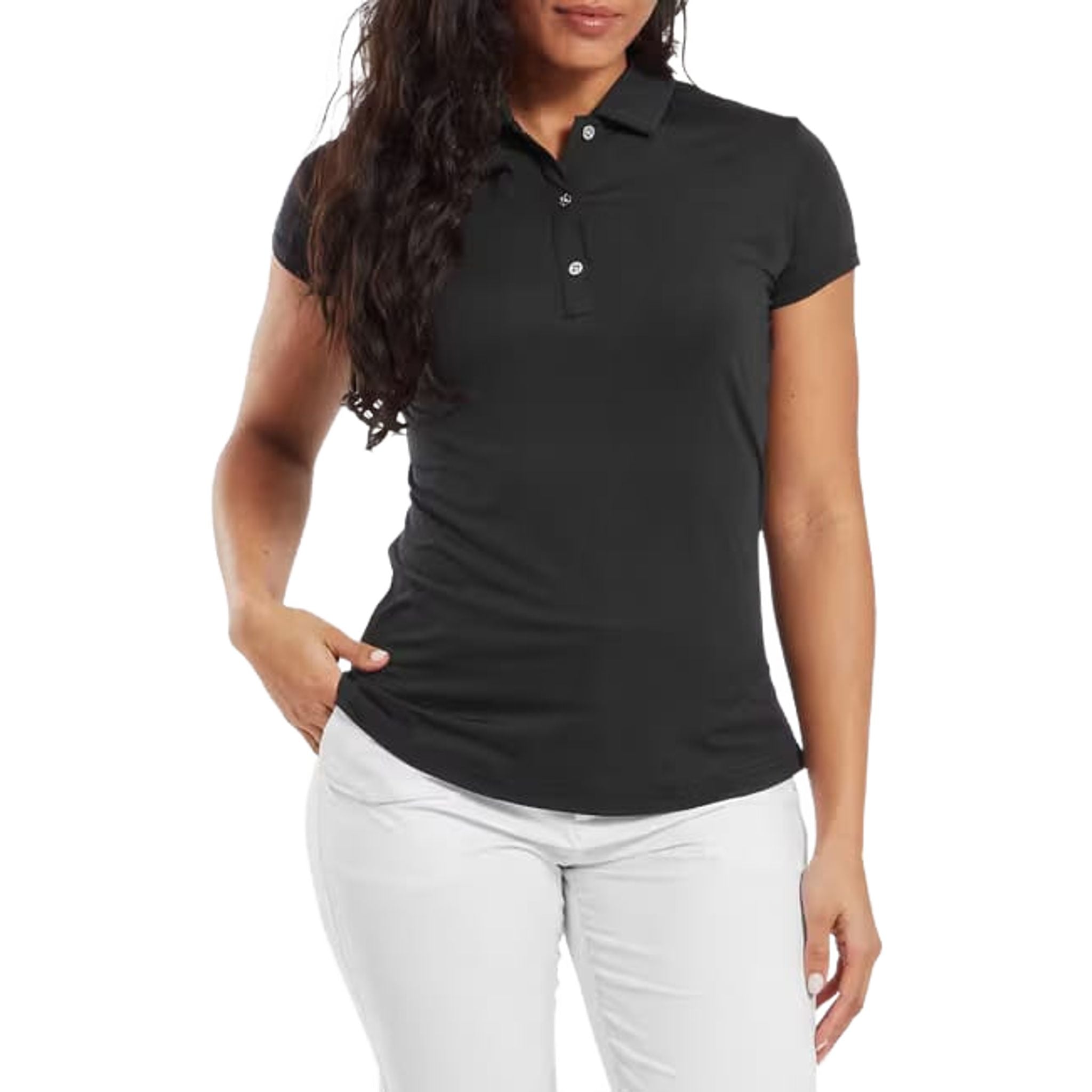 Footjoy Cap Sleeve Lisle Polo Damen