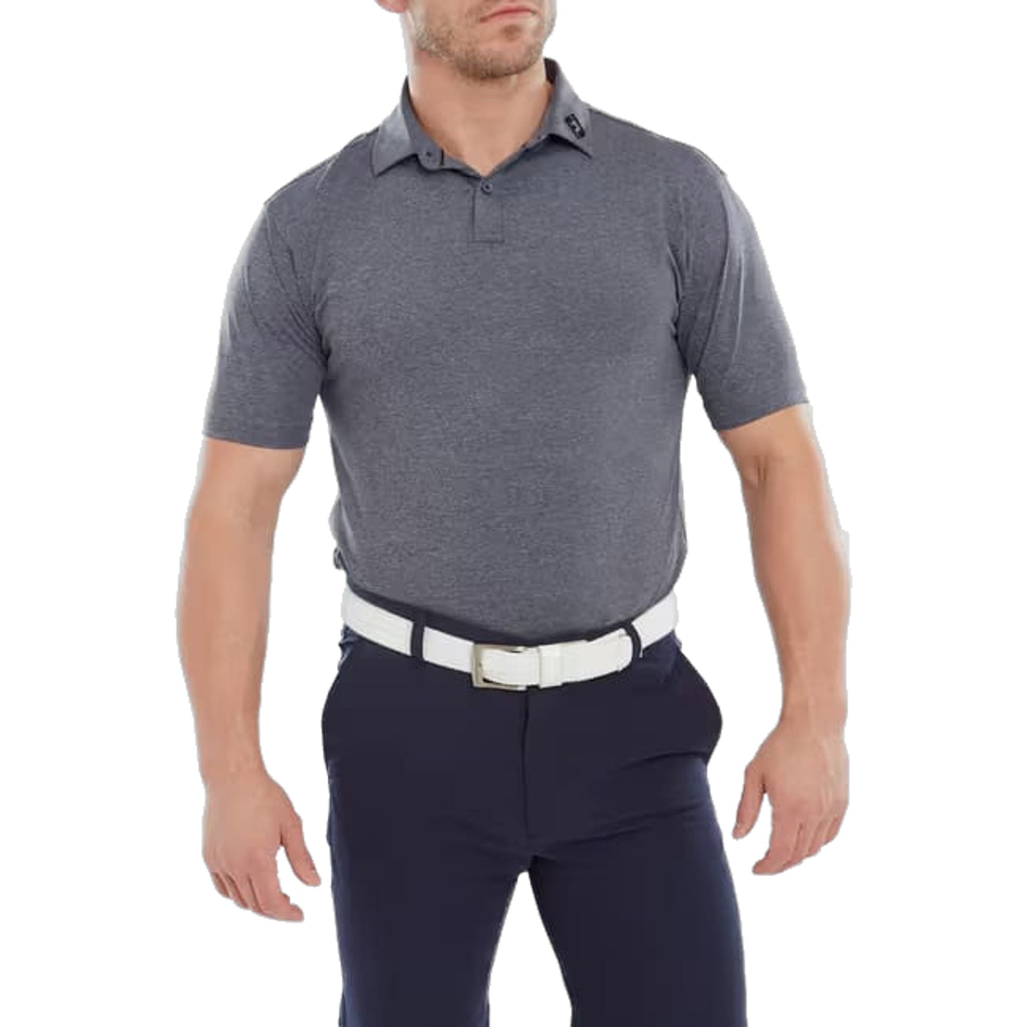 Footjoy Heather Self Collar Lisle Polo Herren
