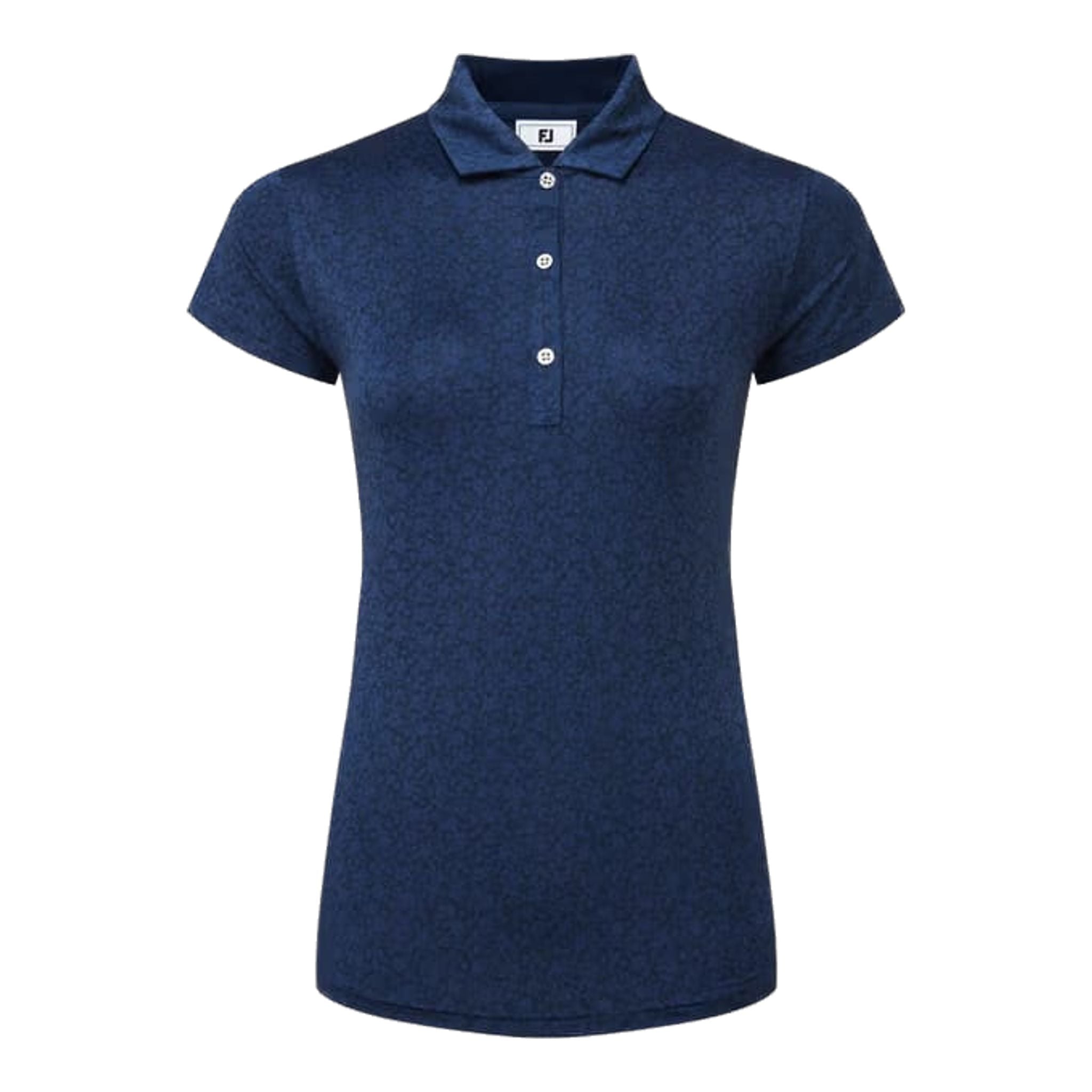 Footjoy Painted Floral Cap Sleeve Lisle Polo Damen