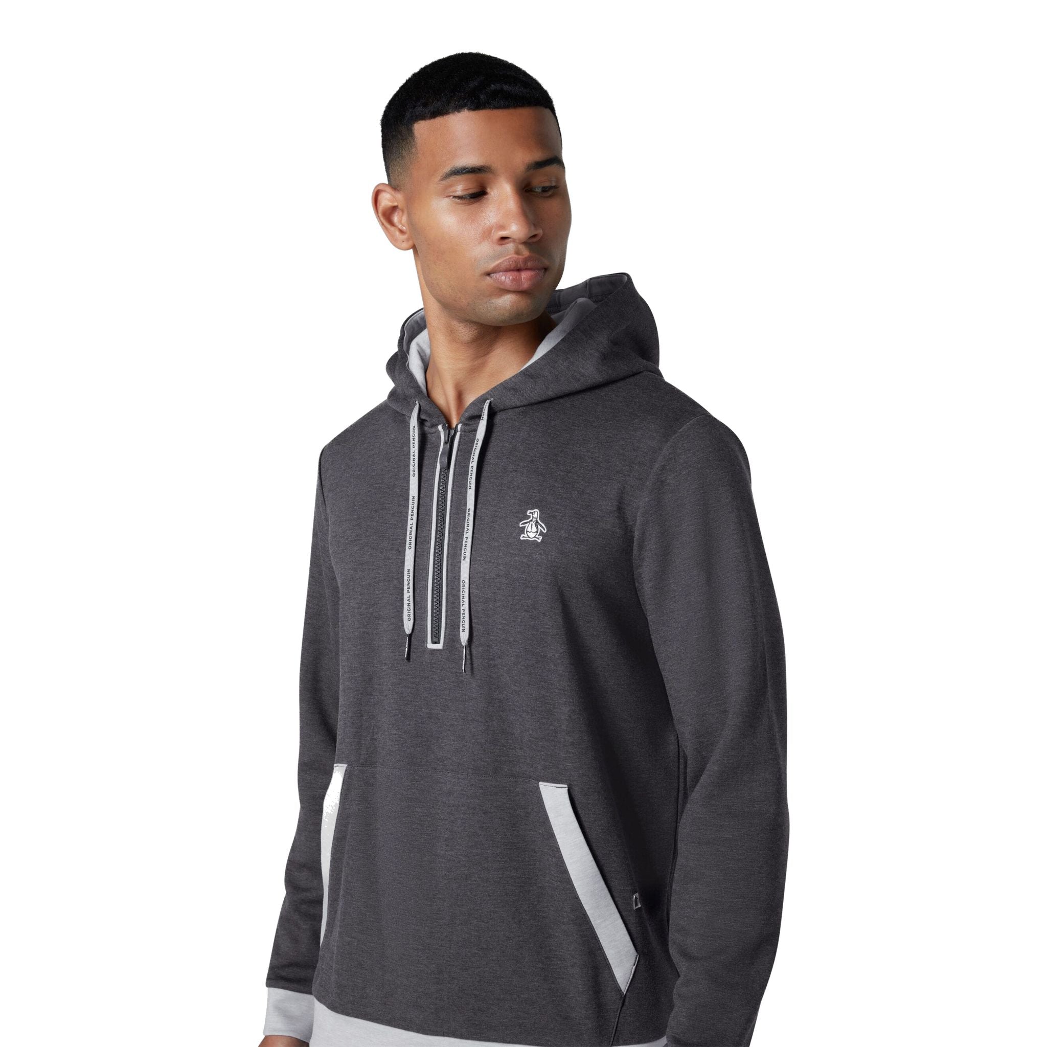 Original Penguin 1/4 Zip Colour Block Hoodie Herren