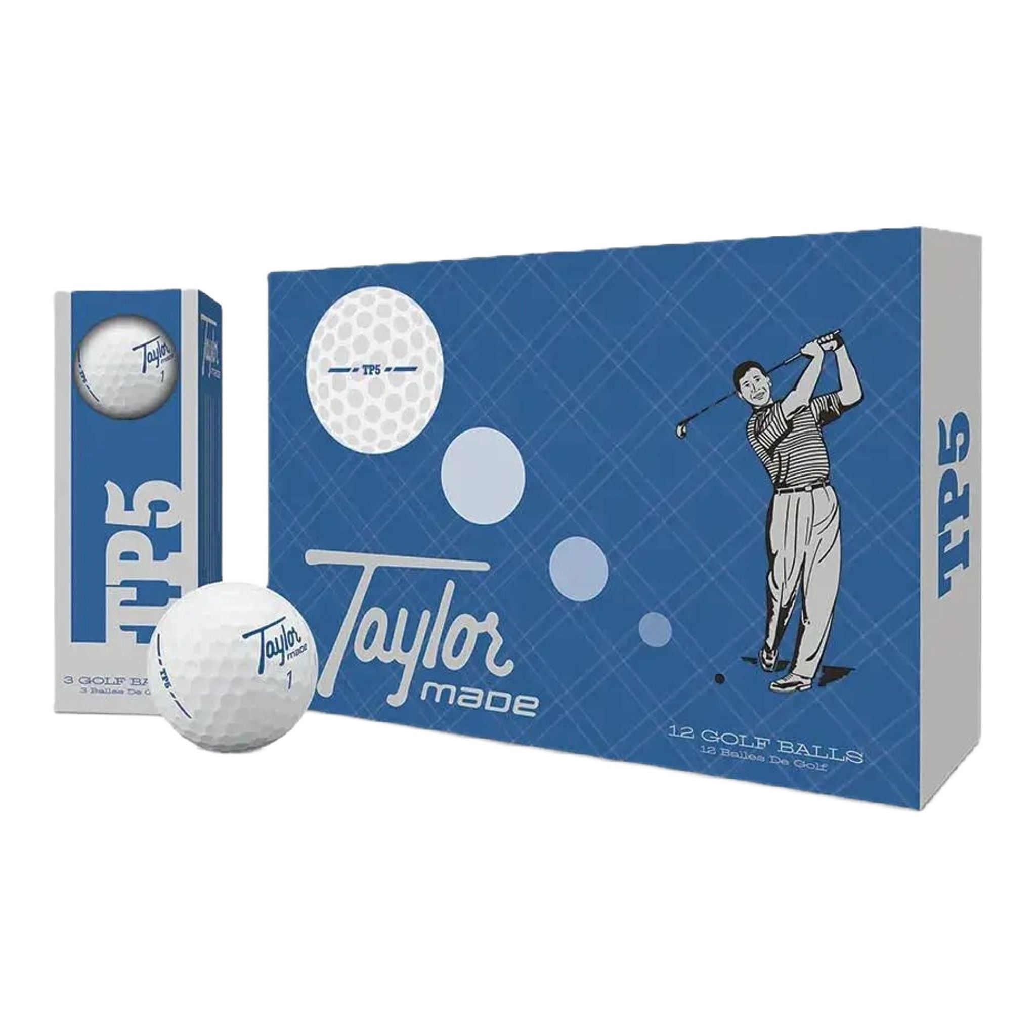 Golfové míčky TaylorMade TP5 PIX Limitovaná edice "ČERVEN RETRO".