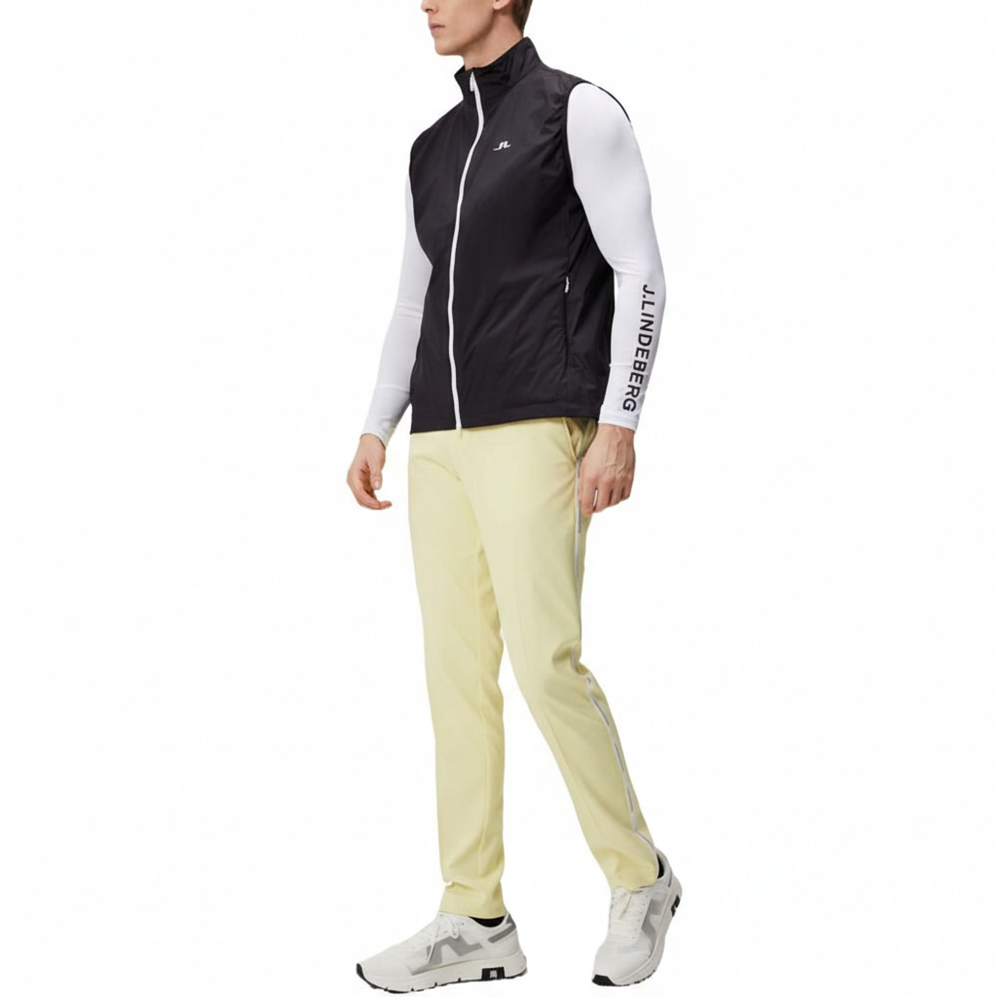 J. Lindeberg M Lee Golf Vest Mid Layer Black Herren