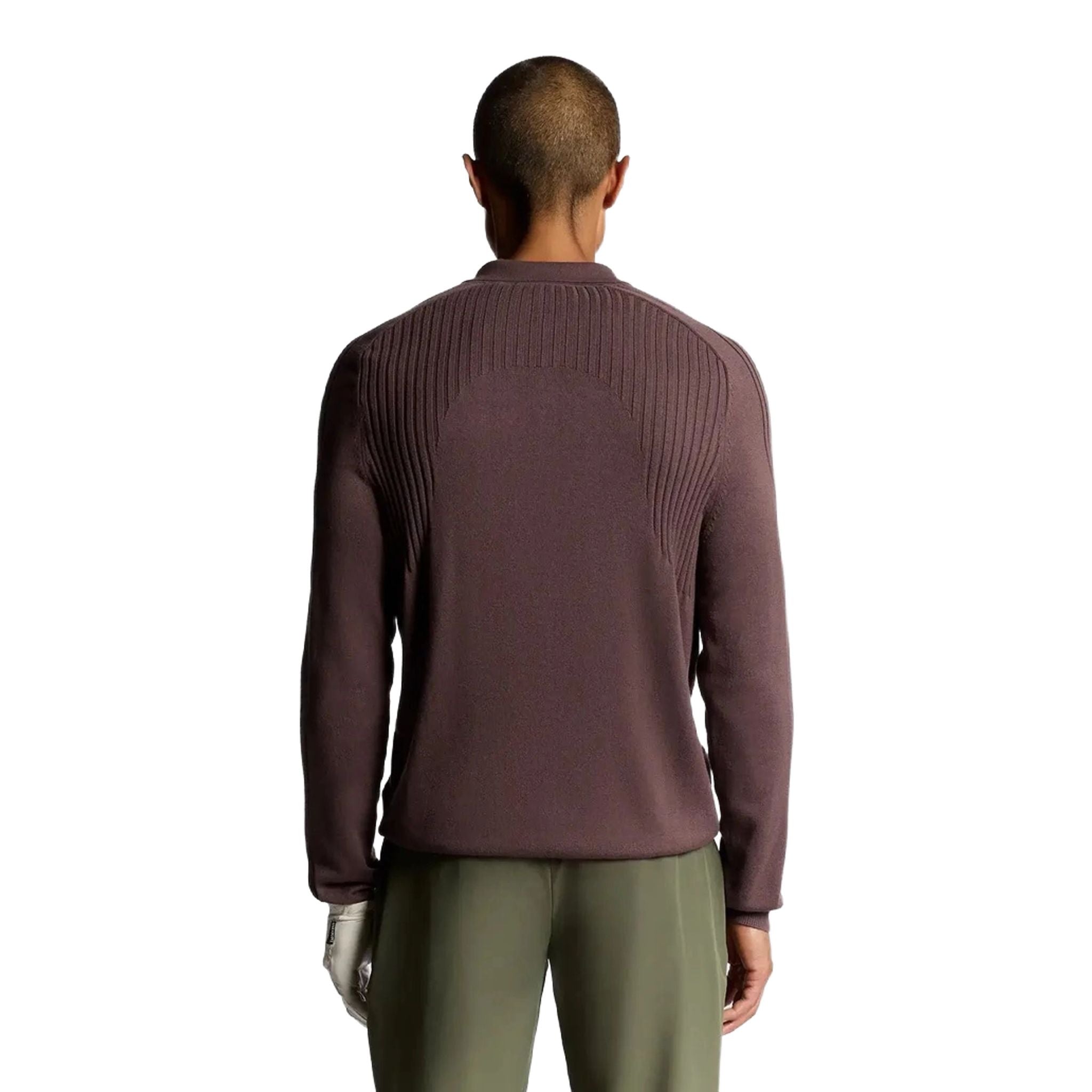 Lyle & Scott Long Sleeve Knitted Polo Shirt Herren